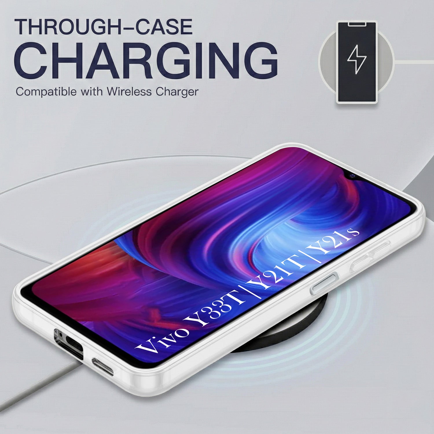 For Vivo Y33T | Vivo Y21T | Vivo Y21s Back Cover Case Silicone (Slim Paper Thin | Camera Protection Bump | Minimalist Professional | Soft Flexible)