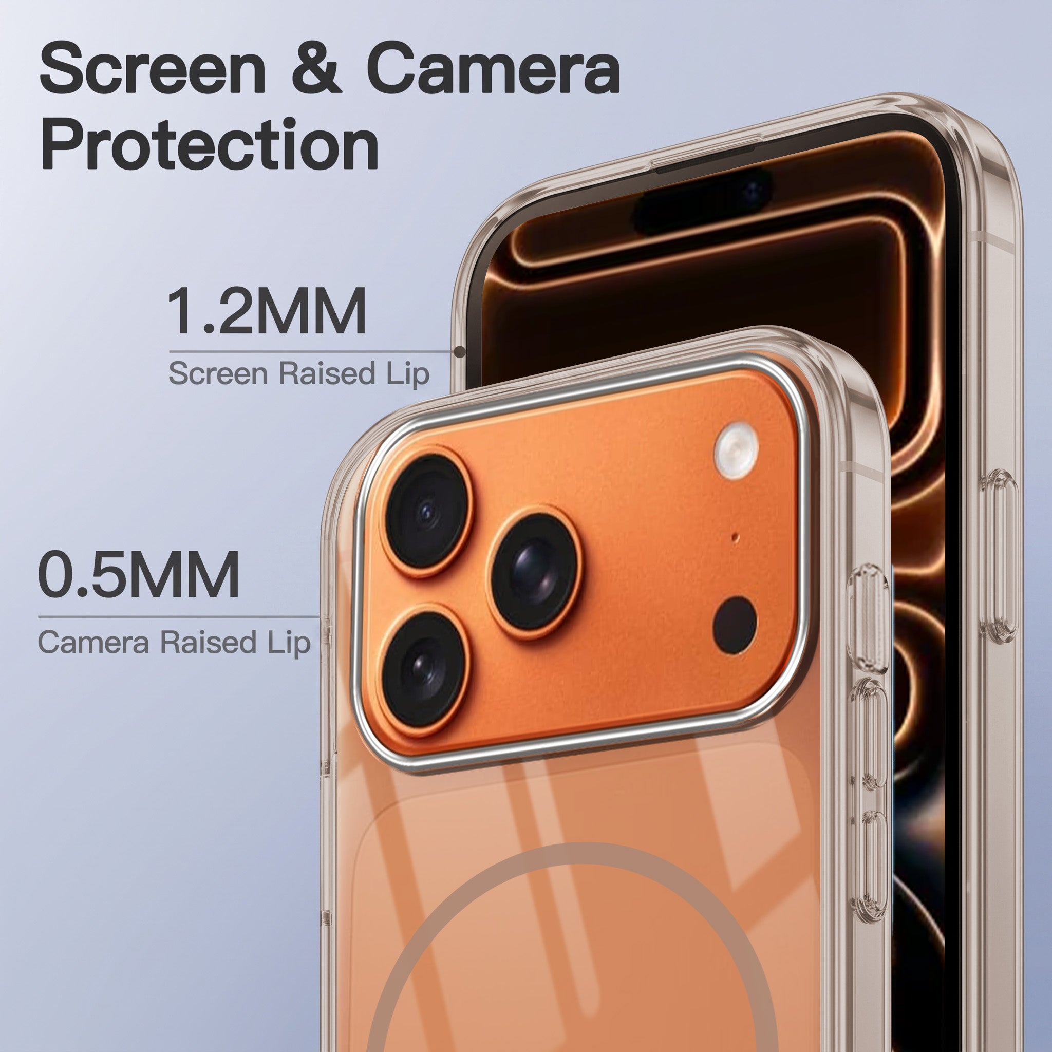 For Apple iPhone 17 Pro Max Back Case Cover Crystal Anti Yellow (Unbreakable PC | MagSafe Wireless Charging Support |Camera Protection Bump)