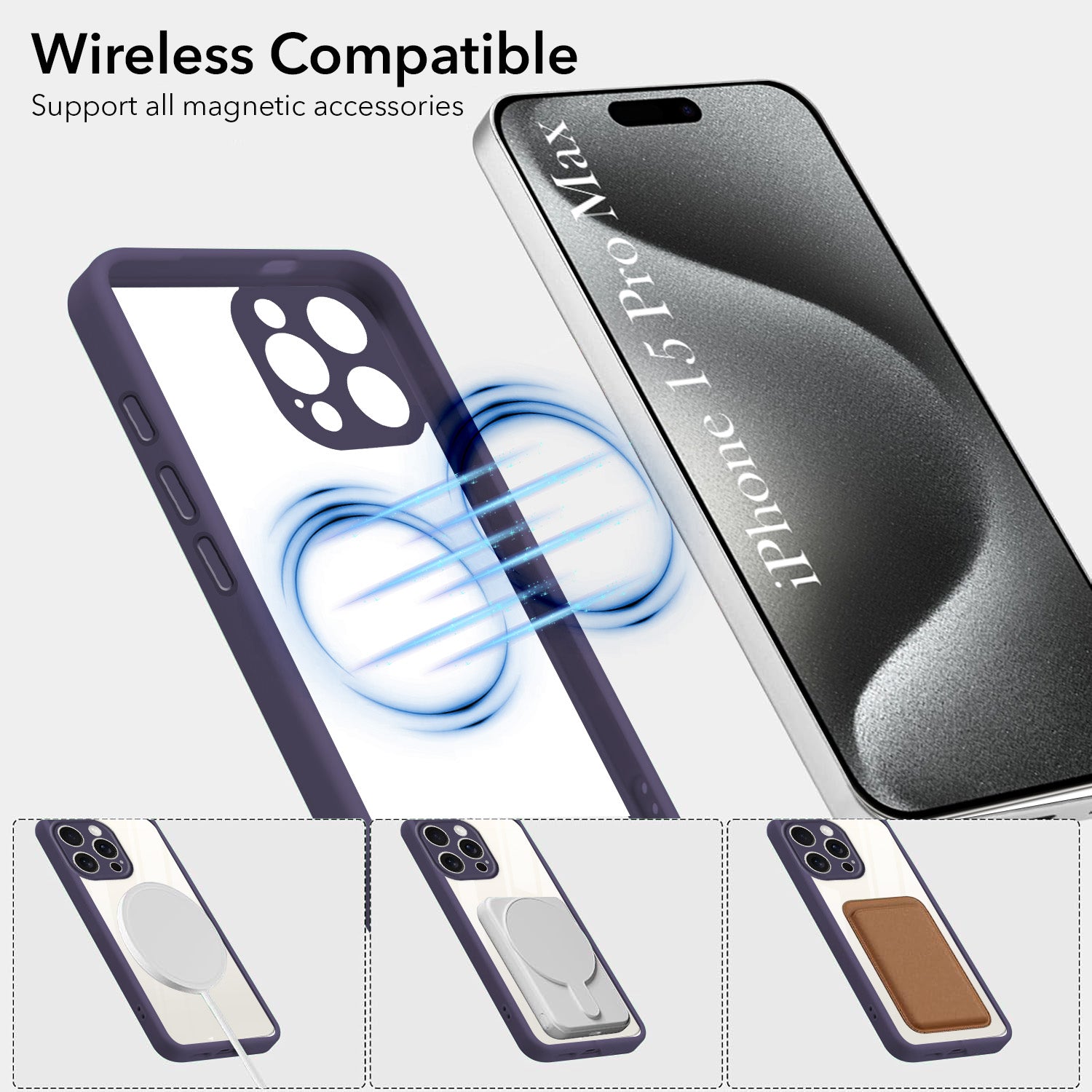 For Apple iPhone 15 Pro Max Back Cover Case Ultra-Hybrid (Lifetime Anti Yellow | Anti Scratch | Crystal Clear Shockproof)