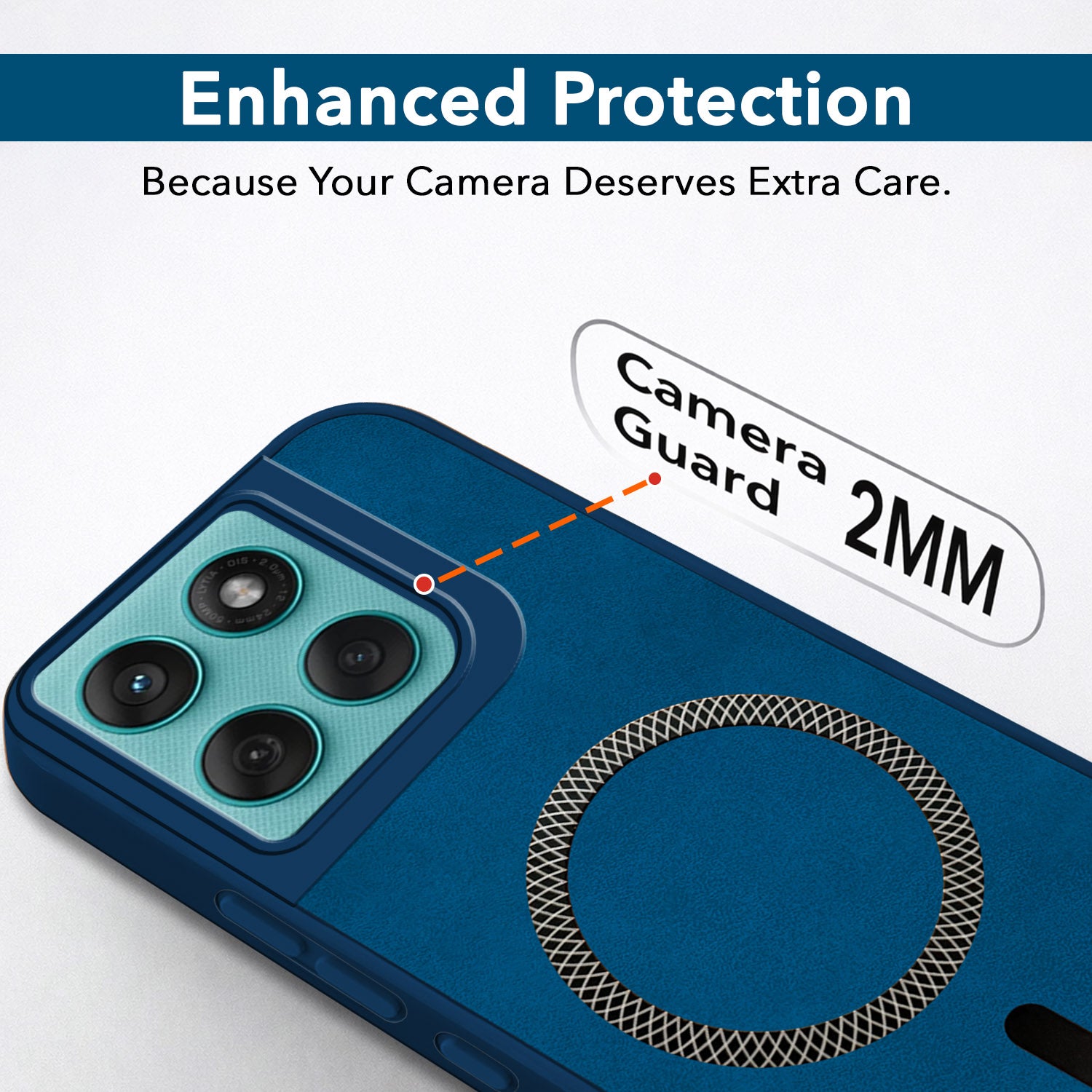 For Motorola Moto Edge 60 Fusion Back Cover Case Leather Finish (MagSafe Compatible Wireless Charging | Soft Touch | Camera Bump Protection)