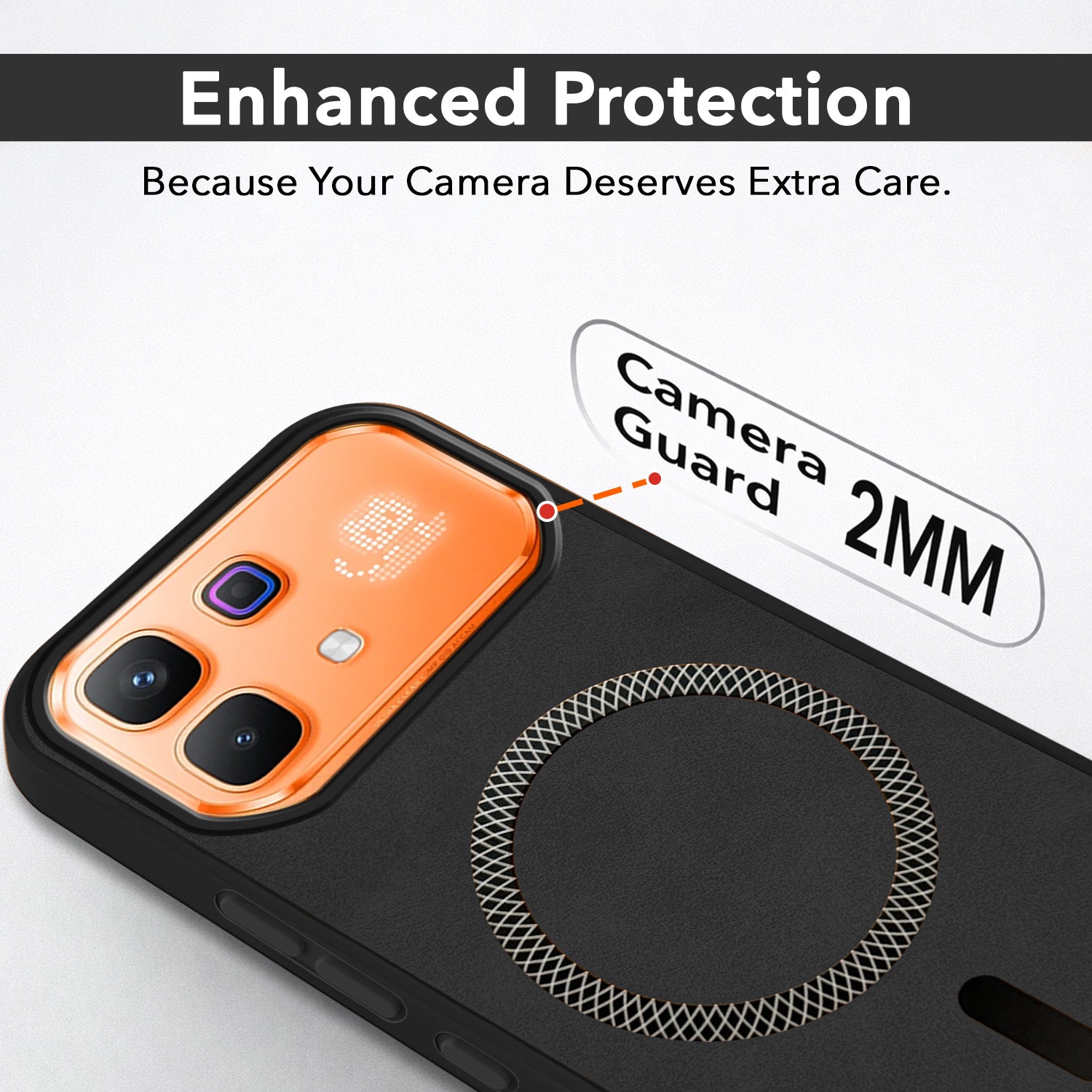 For Infinix Note 60 Pro 5G Back Cover Case Leather Finish (MagSafe Compatible Wireless Charging | Soft Touch | Camera Bump Protection)