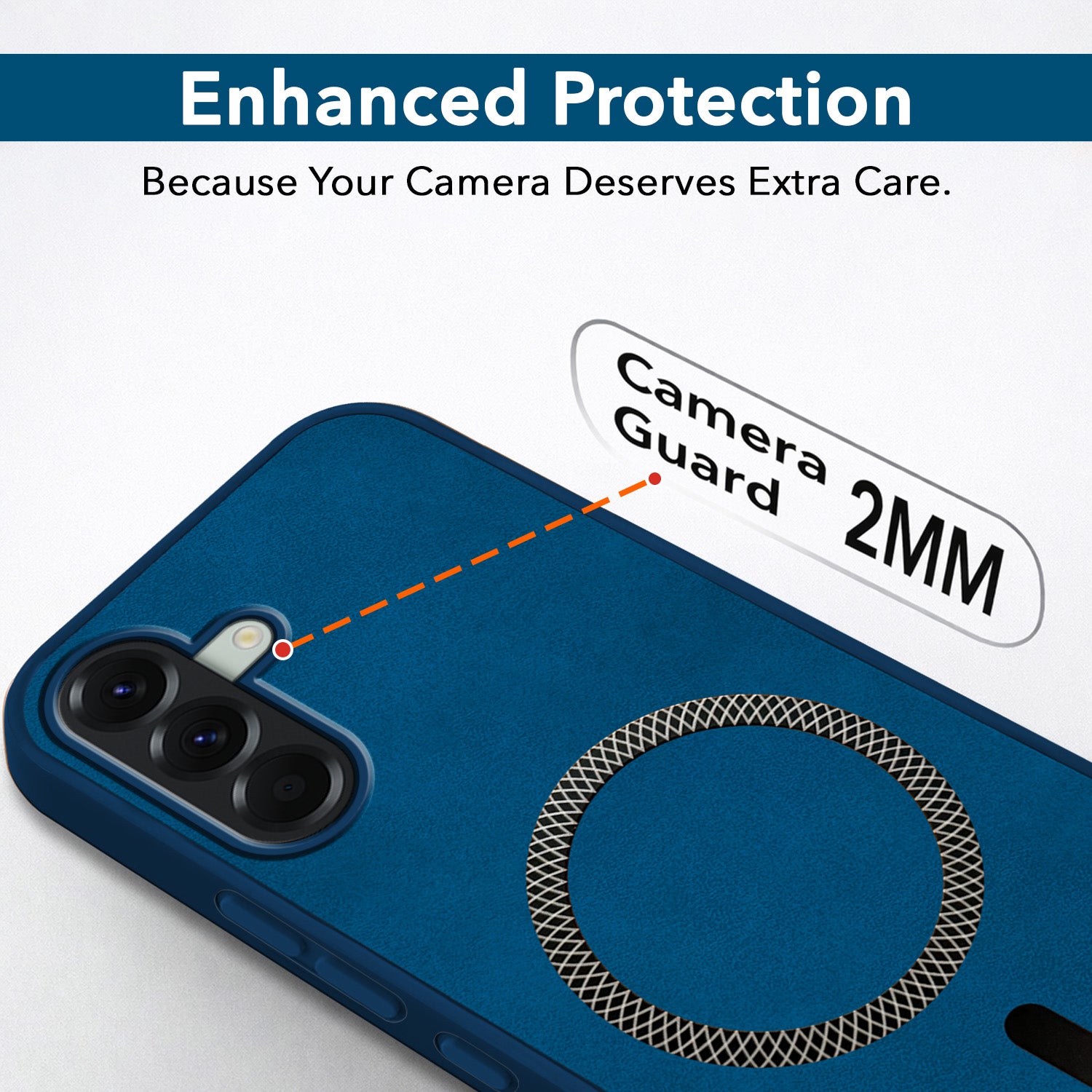 For Samsung Galaxy A56 Back Cover Case Leather Finish (MagSafe Compatible Wireless Charging | Soft Touch | Camera Bump Protection)