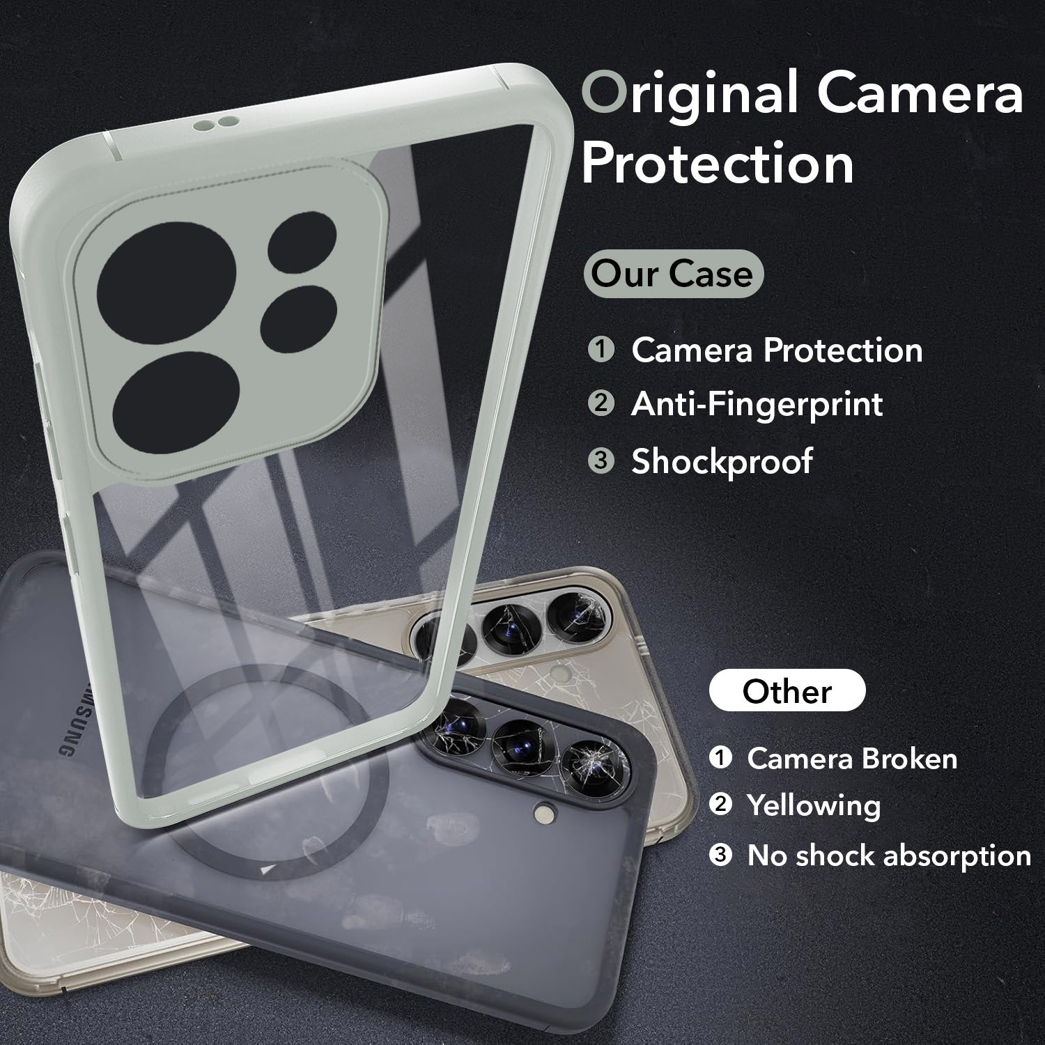 For Oppo Reno15 Pro Mini 5G | Oppo Reno 15 Pro Mini 5G Back Cover Case Ultra-Hybrid (Lifetime Anti Yellow | Anti Scratch | Crystal Clear Shockproof)