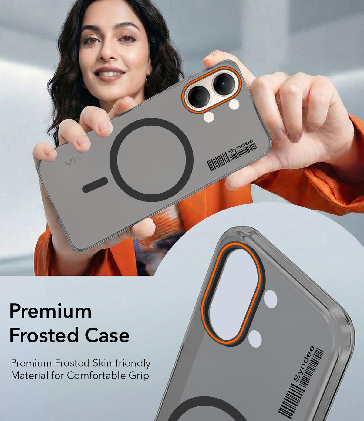 For Vivo Y05 4G | Vivo T5 Lite 5G Back Cover Case (Soft Touch | Camera Bump Protection | MagSafe Compatible | Matte Finish)