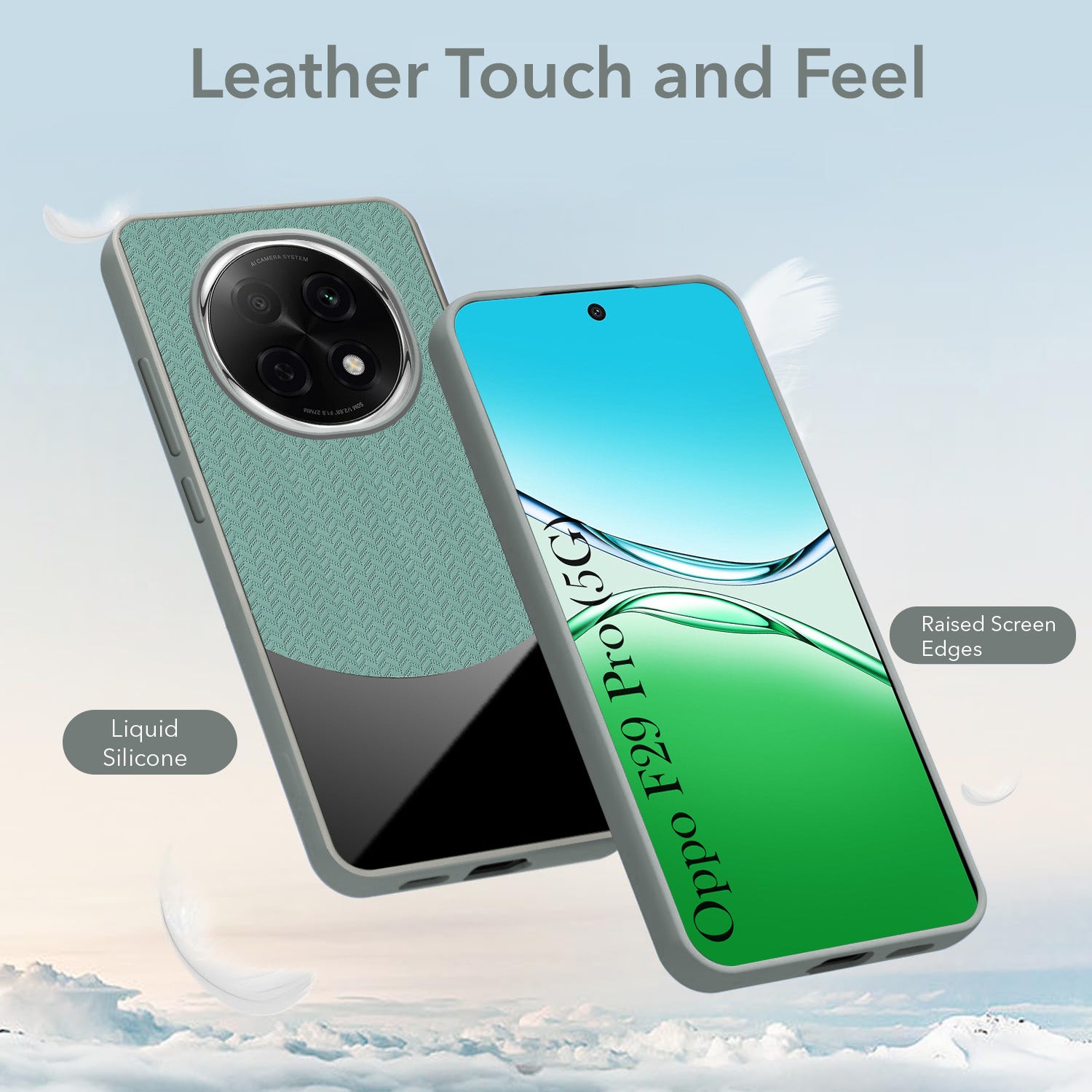 For Oppo F29 Pro Back Cover Case (Elegant PU Leather Finish | Premium Minimalist Professional | Camera Protection Bump)