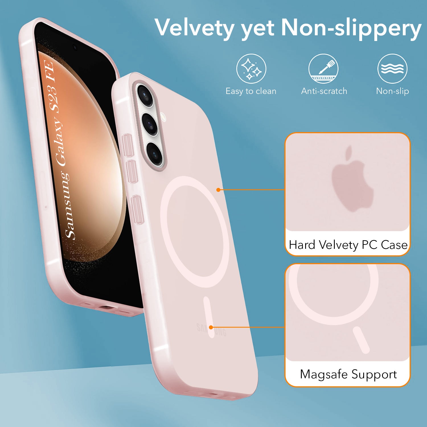 For Samsung Galaxy S23 FE 5G Back Cover Case (Frosted Matte Feel | MagSafe Compatible Wireless Charging | Polycarbonate Material)