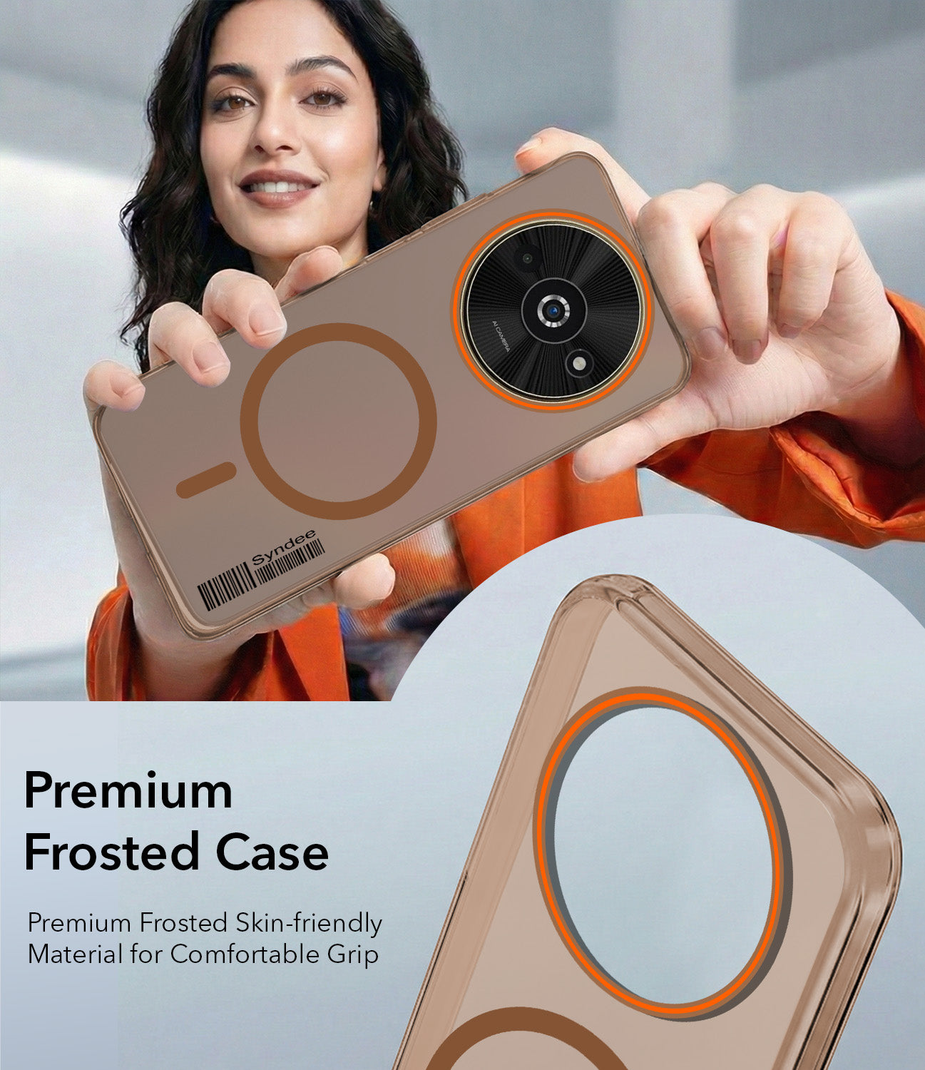 For Xiaomi Poco C61 Back Cover Case (Soft Touch | Camera Bump Protection | MagSafe Compatible | Matte Finish)
