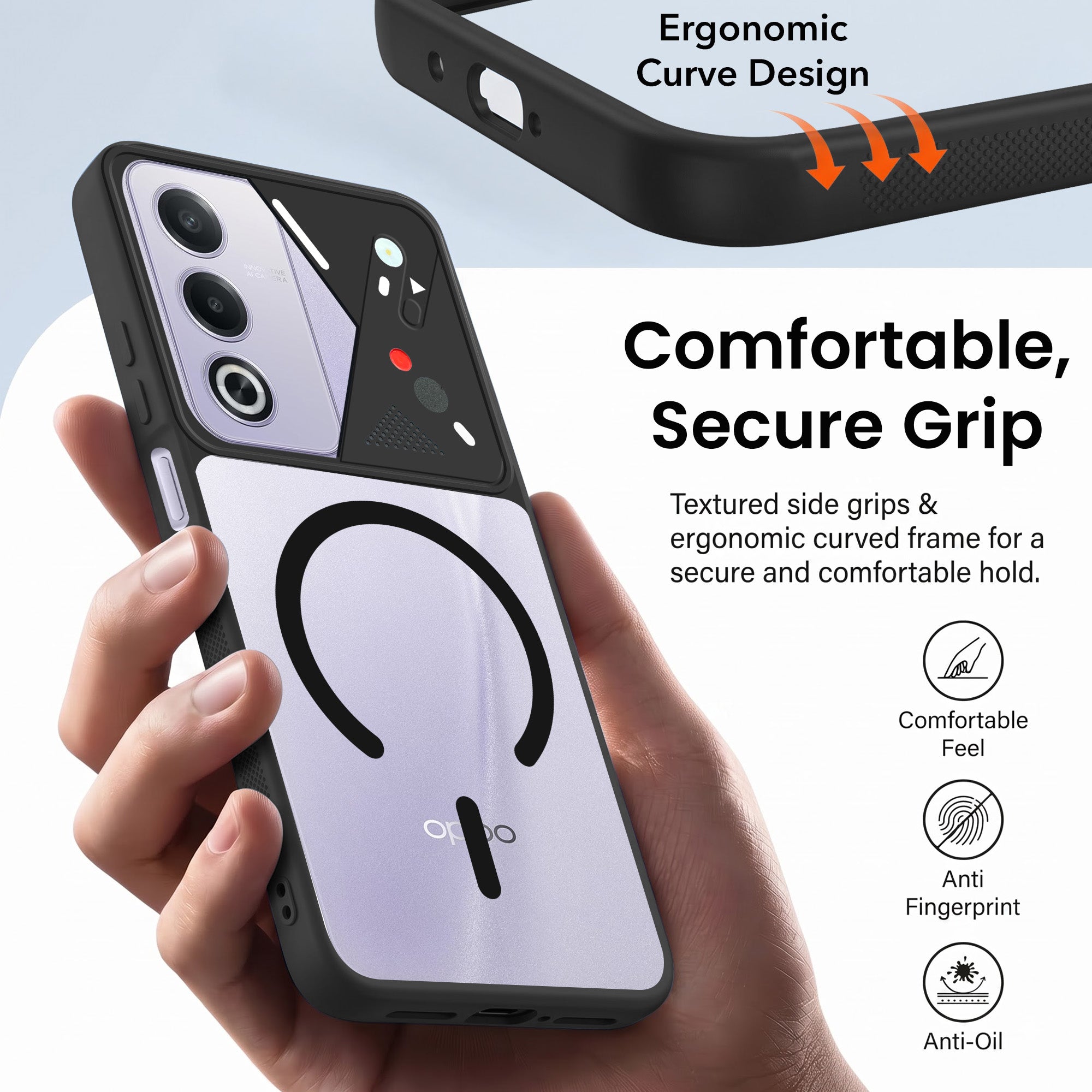 For Oppo A3 Pro 5G Back Cover Case Lifetime Anti-Yellow Clear (Camera Protection | Side Grip | Wireless MagSafe Compatible)