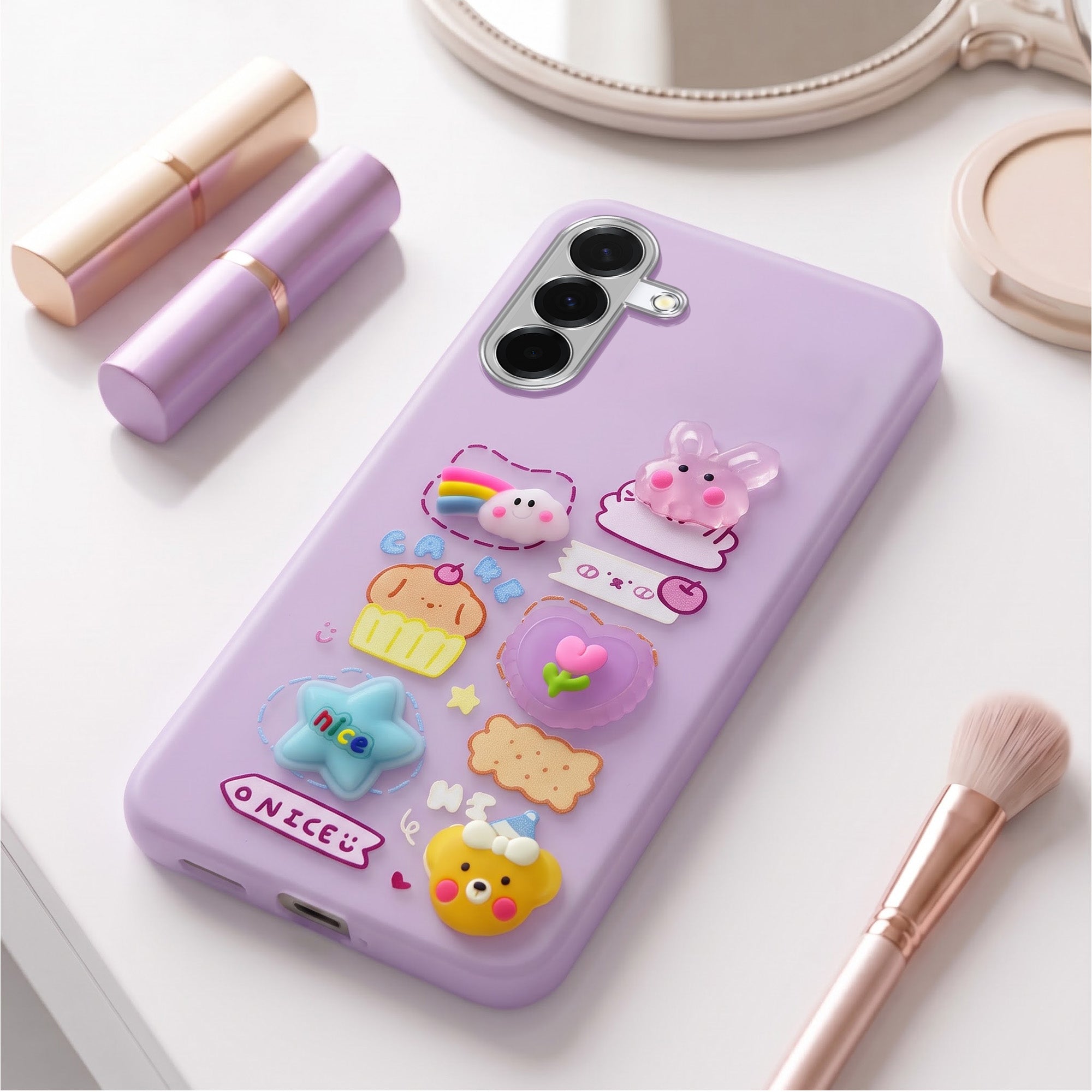 For Samsung Galaxy A36 5G Back Cover Case (3D Cute Cartoons | Hard Back Side Soft | Matte Premium Finish | HD Printing)