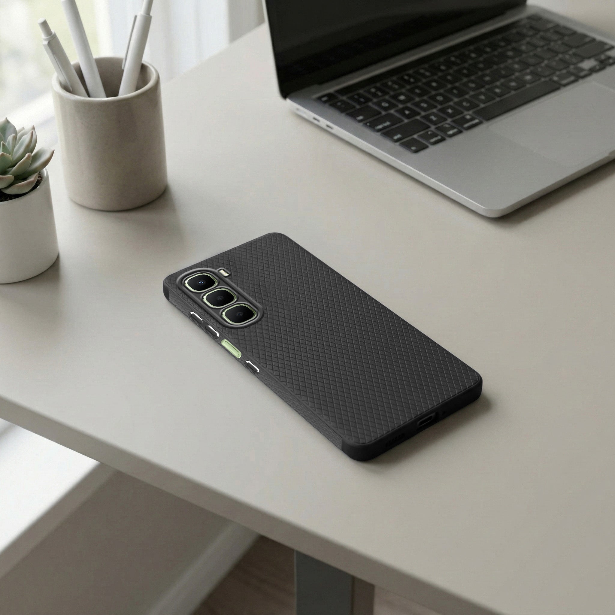 For Infinix Hot 60 5G Back Cover Case (Liquid Silicone | Side Grip | Camera Protection)