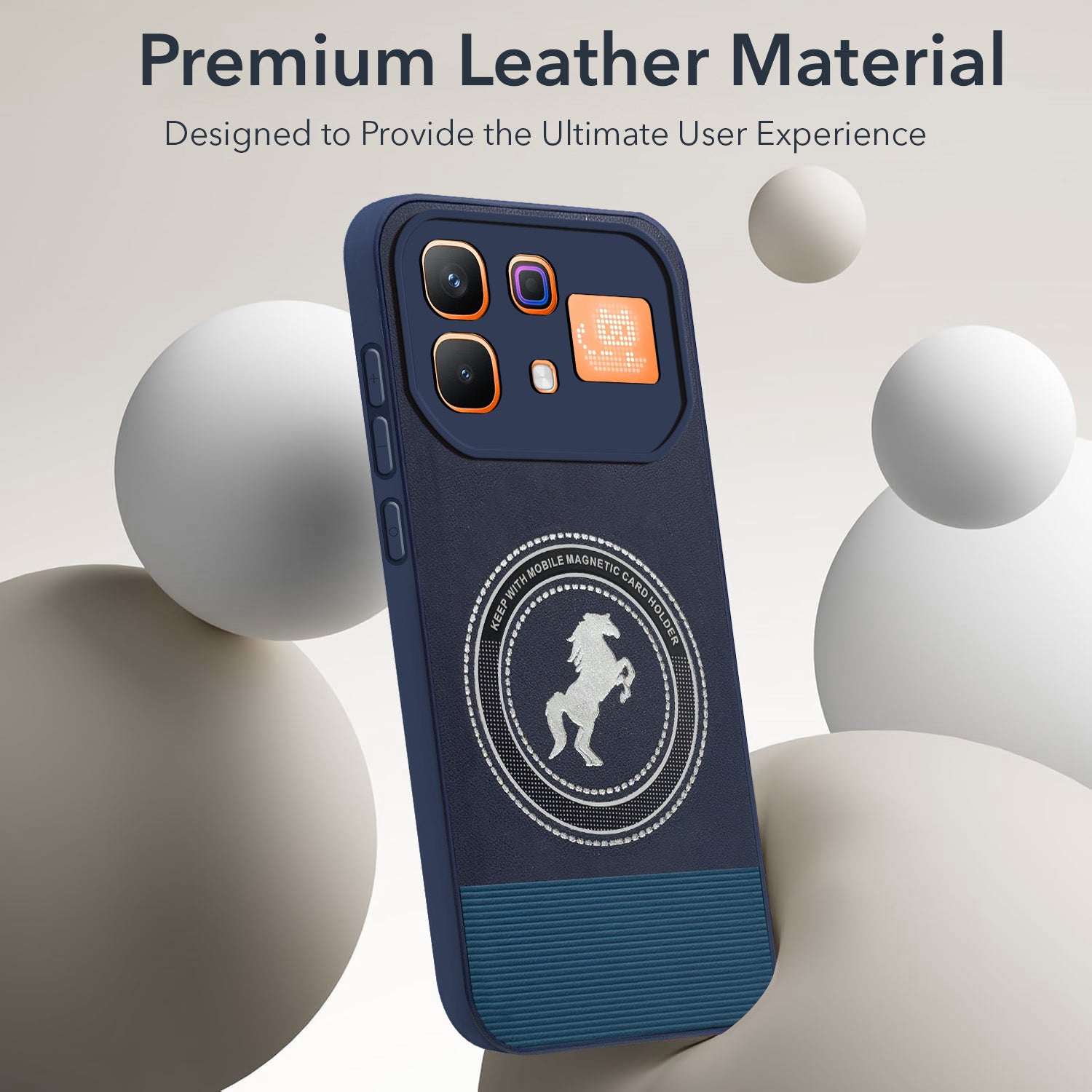 For Infinix Note 60 Pro 5G Back Cover Case PU Leather Finish (Professional Minimalist Texture | MagSafe Compatile | Camera Protection | Sleek Sober Formal)