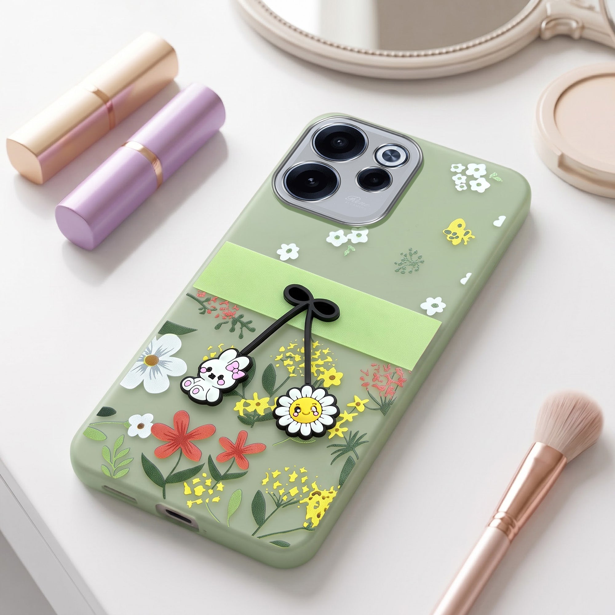 For Oppo Reno 15c Back Cover Case (3D Cute Cartoons | Hard Back Side Soft | Matte Premium Finish | HD Printing)