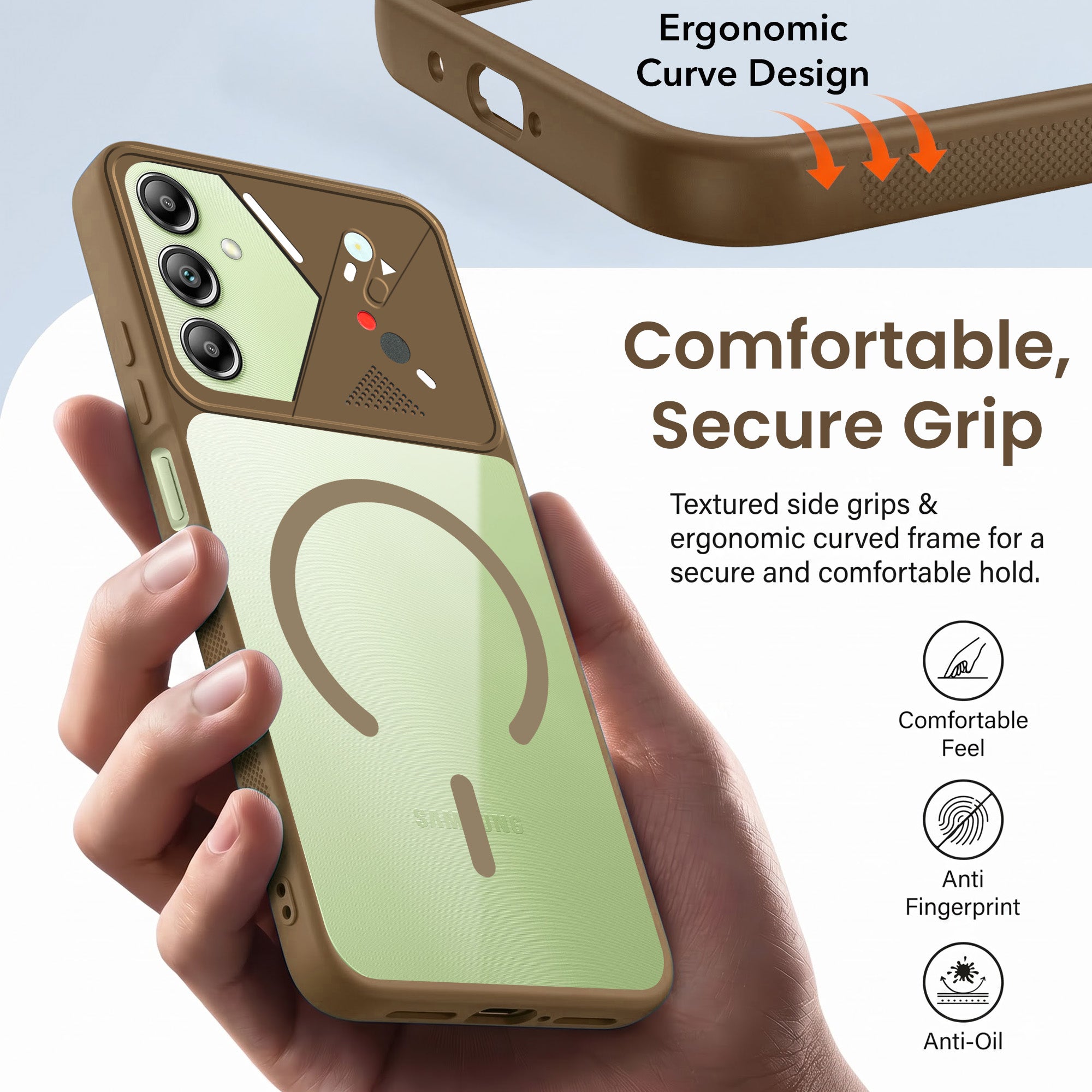 For Samsung Galaxy A14 4G | 5G Back Cover Case Lifetime Anti-Yellow Clear (Camera Protection | Side Grip | Wireless MagSafe Compatible)