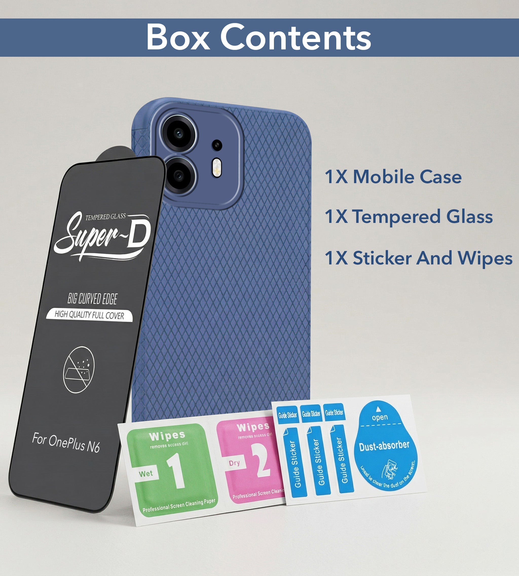 For OnePlus N6 Combo with Back Cover and 9H Tempered Glass (Liquid Silicone | Camera Protection | Oleophobic Coating Screen Glass)