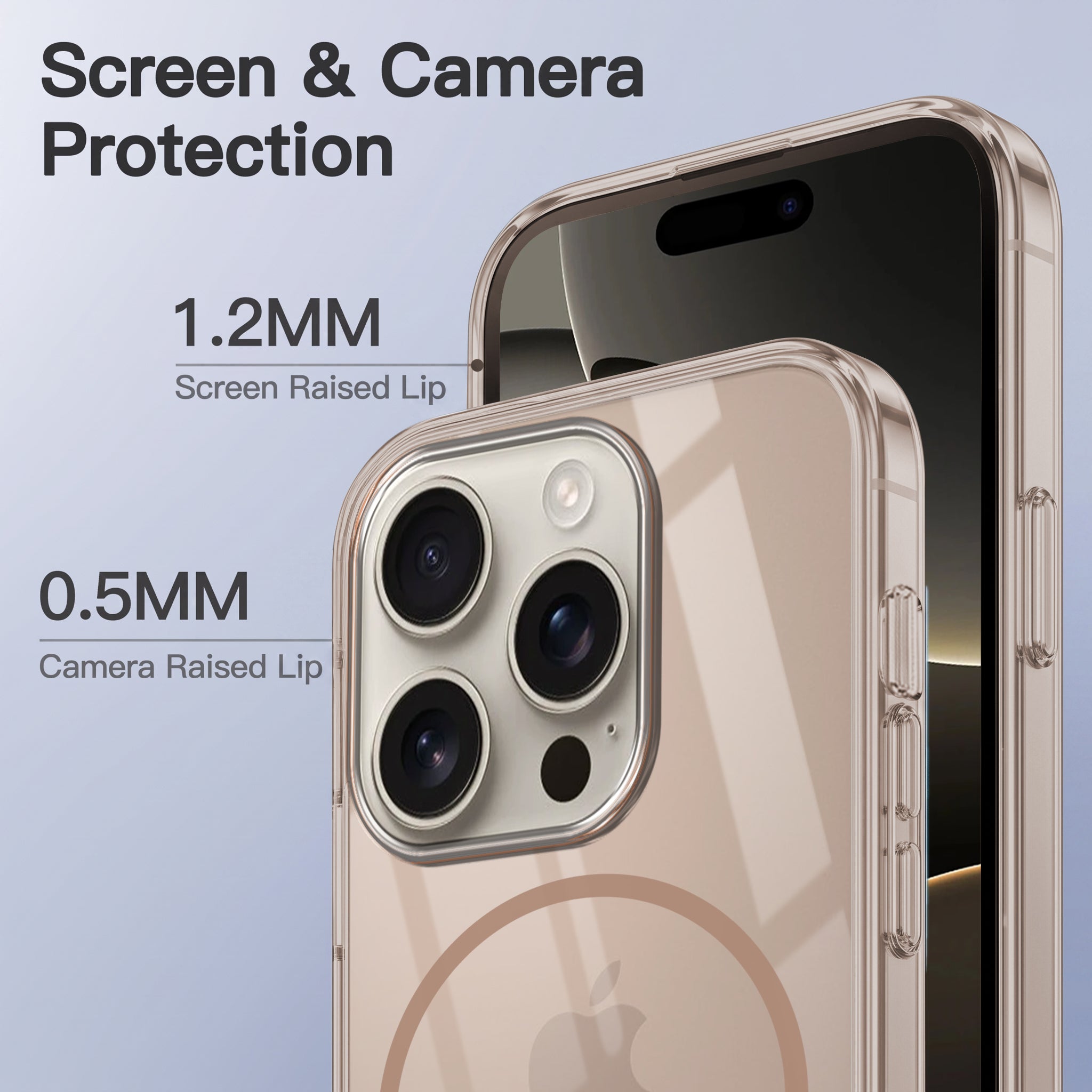For iPhone 16 Pro Max Back Case Cover Crystal Anti Yellow (Unbreakable PC | MagSafe Wireless Charging Support |Camera Protection Bump)