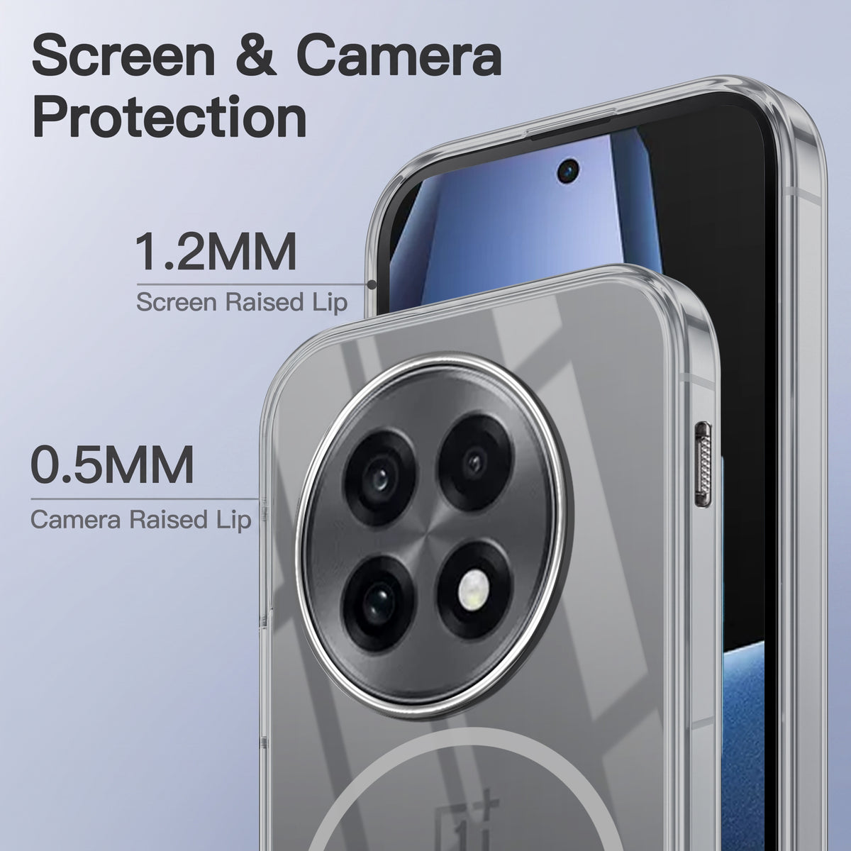 For OnePlus 13R 5G Back Case Cover Crystal Anti Yellow (Unbreakable PC | MagSafe Wireless Charging Support |Camera Protection Bump)