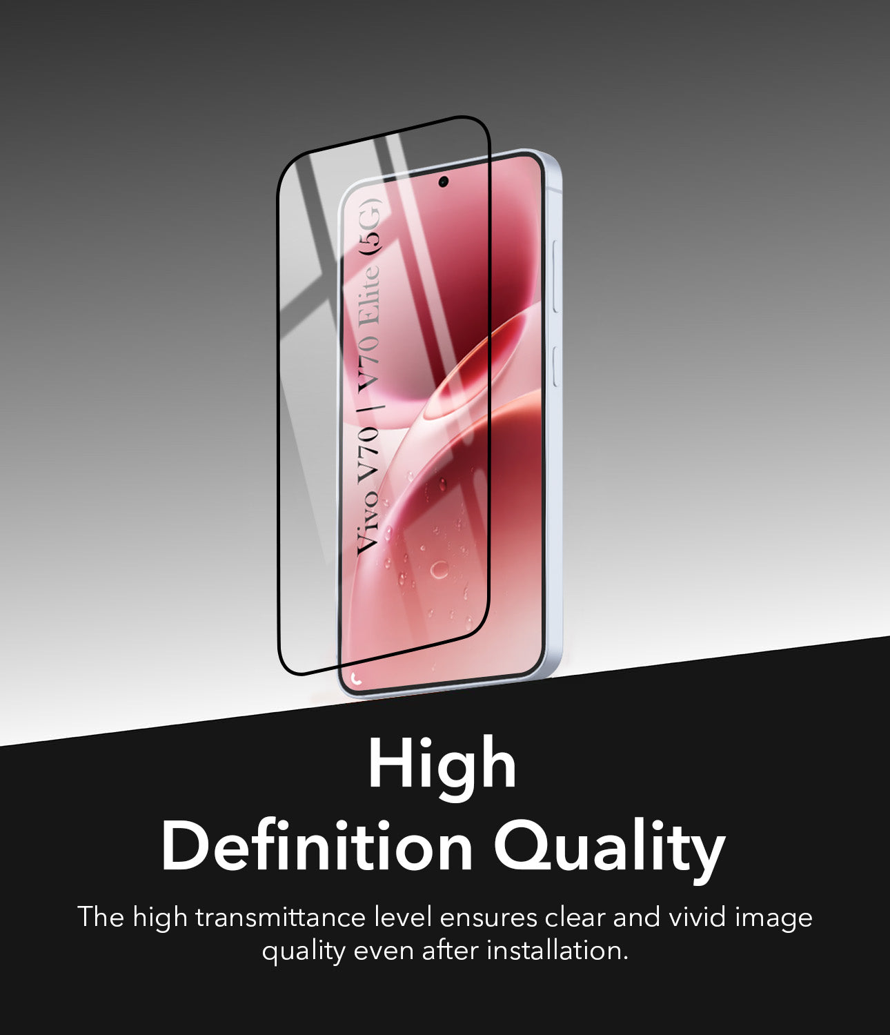 (Pack of 2)  Tempered Glass For Vivo V70 | Vivo V70 Elite 5G Military-Grade Gorilla Screen Protector With Installation Kit | Shatterproof, Full Coverage, HD Clear, Scratch Resistant