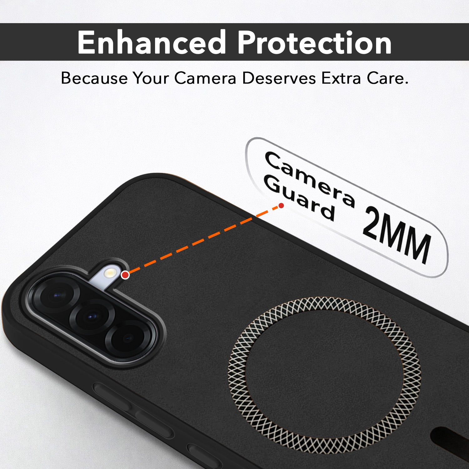 For Samsung Galaxy A36 5G Back Cover Case Leather Finish (MagSafe Compatible Wireless Charging | Soft Touch | Camera Bump Protection)
