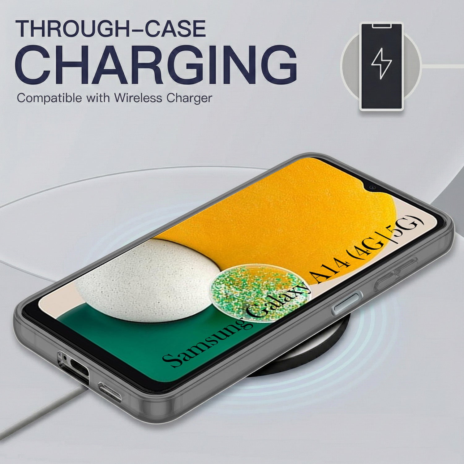 for Samsung Galaxy A14 4G | 5G Back Cover Case Silicone (Slim Paper Thin | Camera Protection Bump | Minimalist Professional | Soft Flexible)