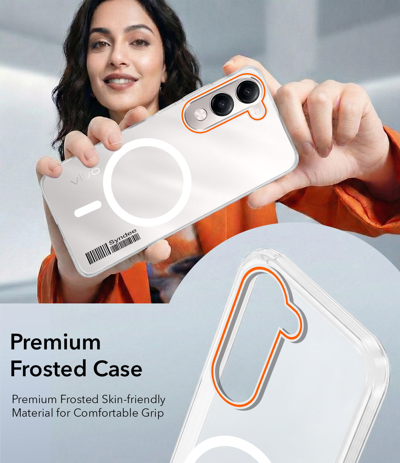 For Vivo Y19 | Vivo Y19e | Vivo T4 Lite Back Cover Case (Soft Touch | Camera Bump Protection | MagSafe Compatible | Matte Finish)
