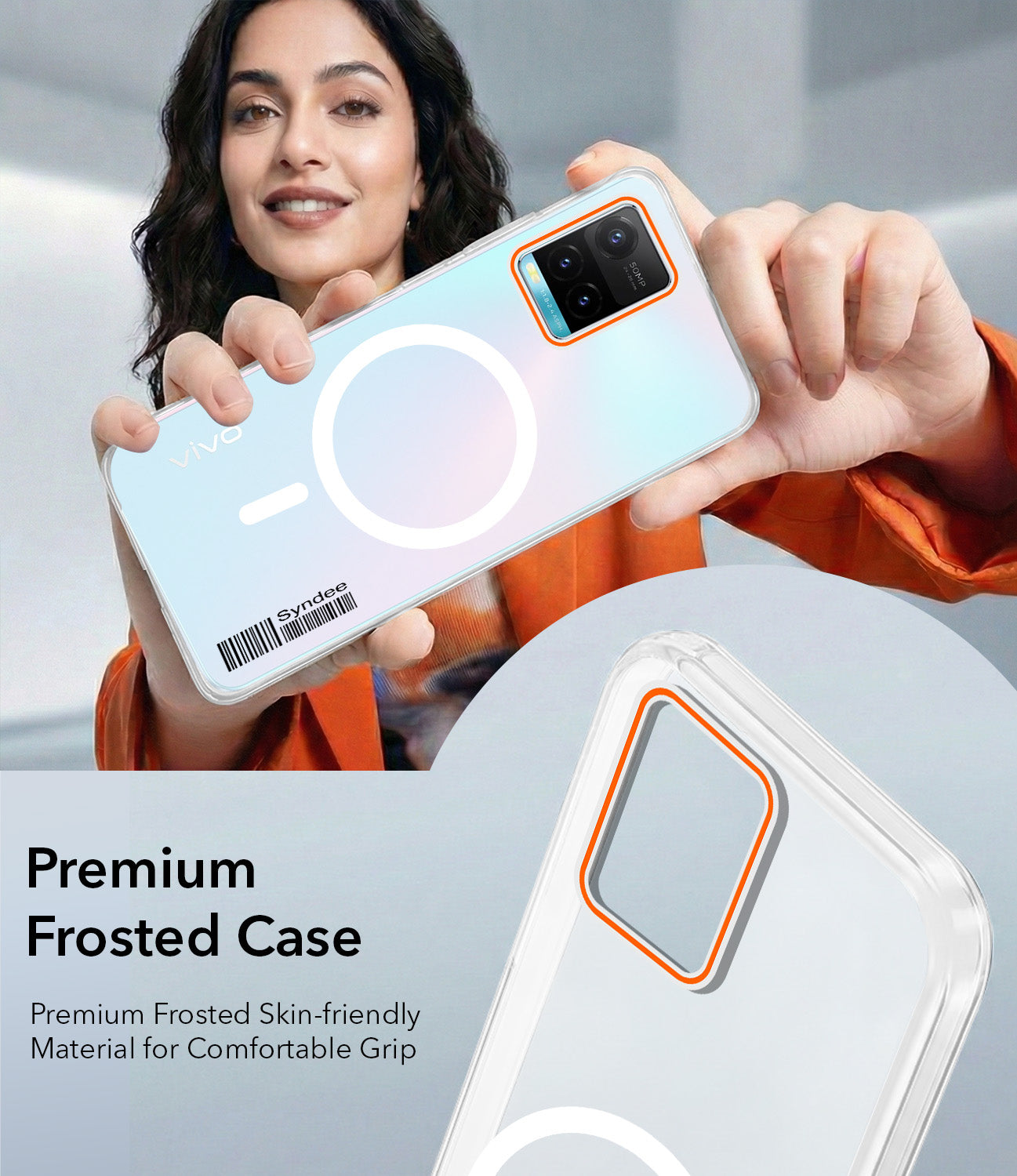 For Vivo Y33T | Vivo Y21T | Vivo Y21s Back Cover Case (Soft Touch | Camera Bump Protection | MagSafe Compatible | Matte Finish)