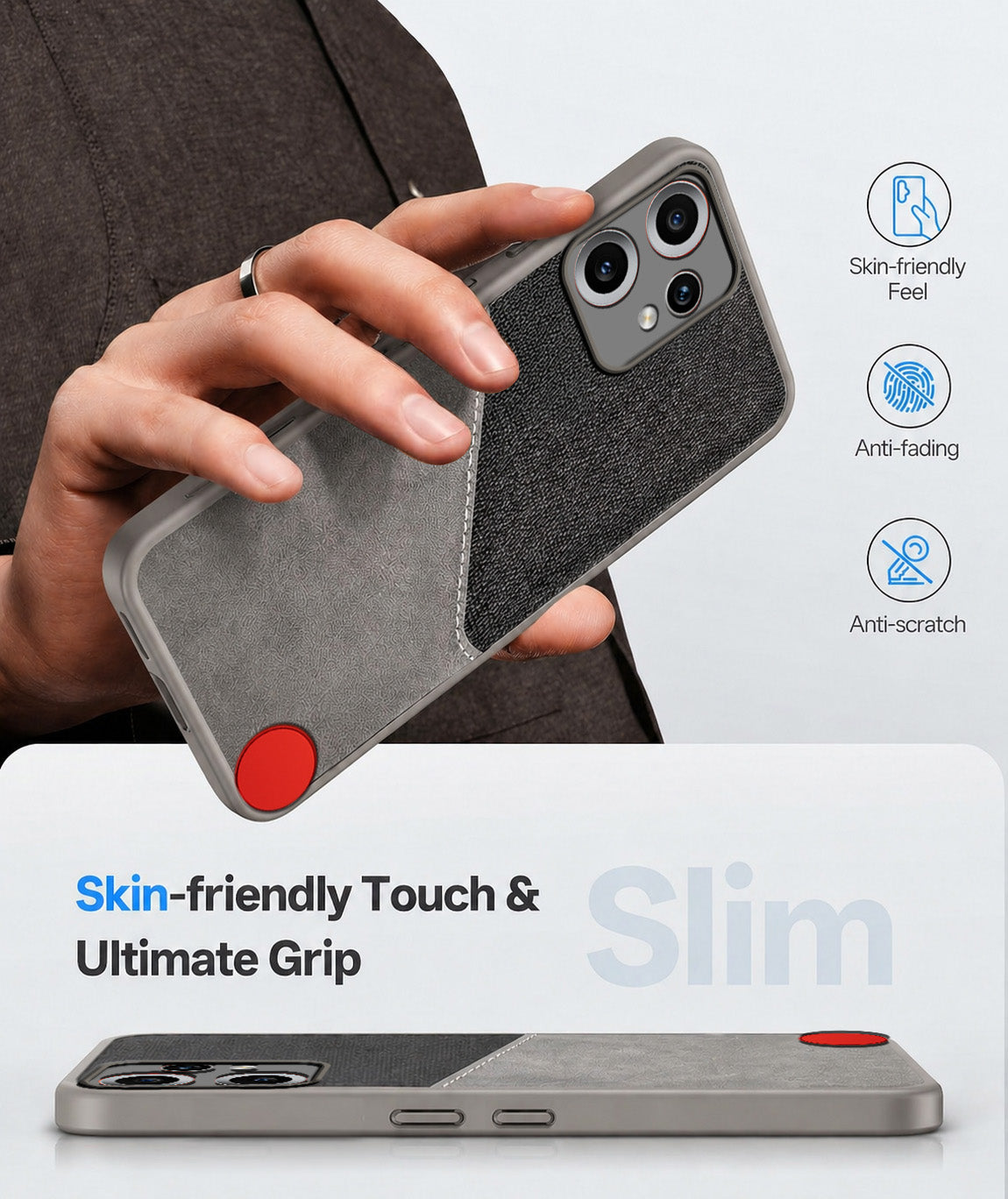 For Nothing CMF Phone 2 Pro Back Cover Case (Dual PU Leather Stitch | Professional Minimalist | Soft and Flexible)