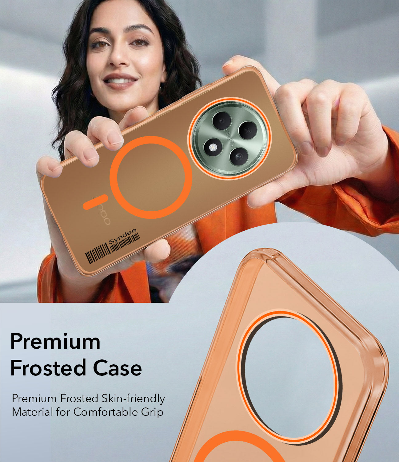 For Oppo Reno 12F Back Cover Case (Soft Touch | Camera Bump Protection | MagSafe Compatible | Matte Finish)