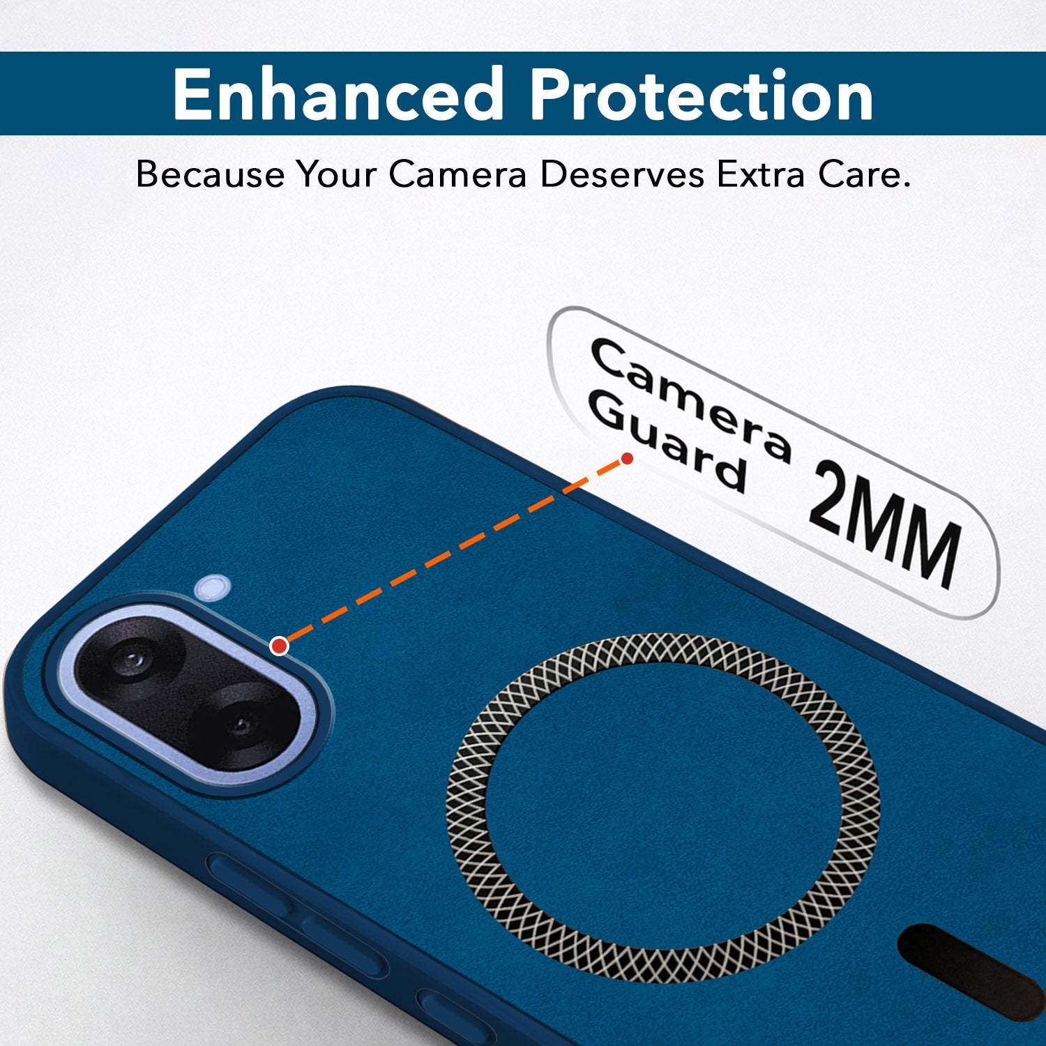 For Oneplus Nord CE 5 Back Cover Case Leather Finish (MagSafe Compatible Wireless Charging | Soft Touch | Camera Bump Protection)
