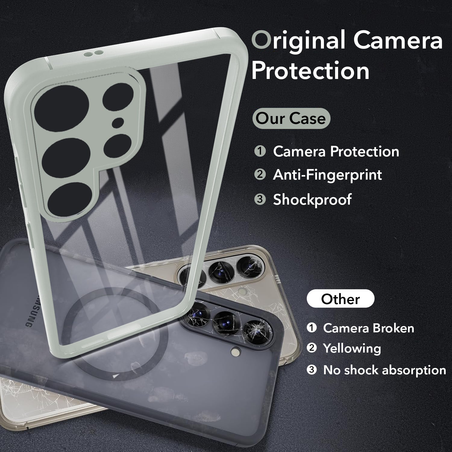 For Samsung Galaxy S24 Ultra Back Cover Case Ultra-Hybrid (Lifetime Anti Yellow | Anti Scratch | Crystal Clear Shockproof)