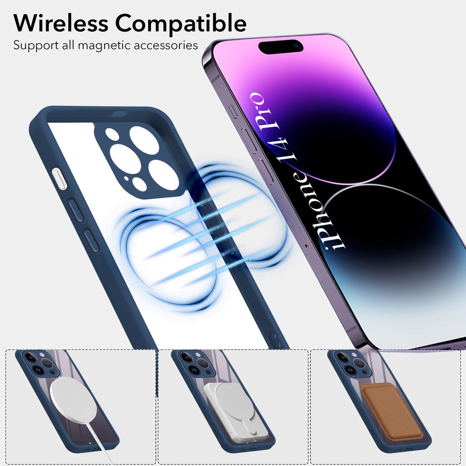 For Apple iPhone 14 Pro Back Cover Case Ultra-Hybrid (Lifetime Anti Yellow | Anti Scratch | Crystal Clear Shockproof)