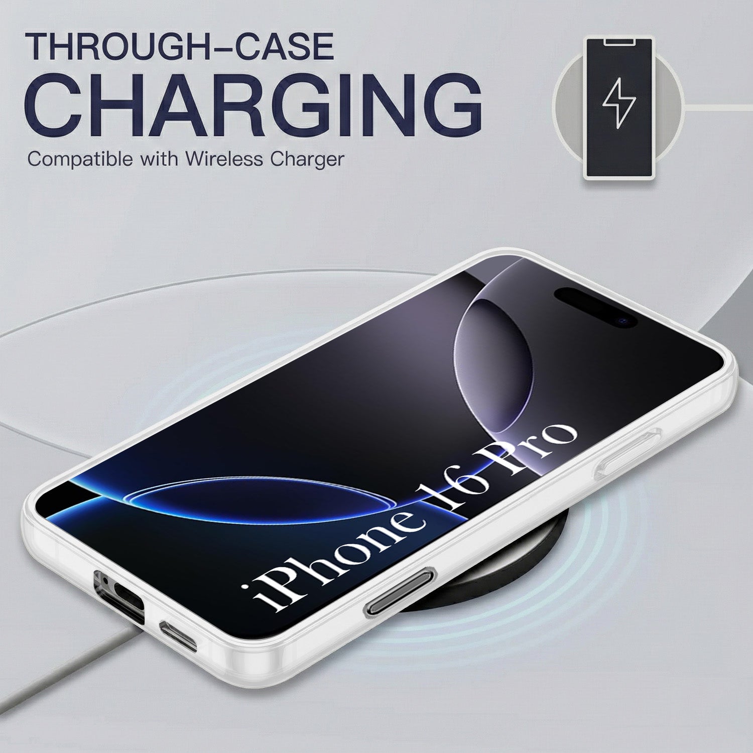 For Apple iPhone 16 Pro Back Cover Case Silicone (Slim Paper Thin | Camera Protection Bump | Minimalist Professional | Soft Flexible)