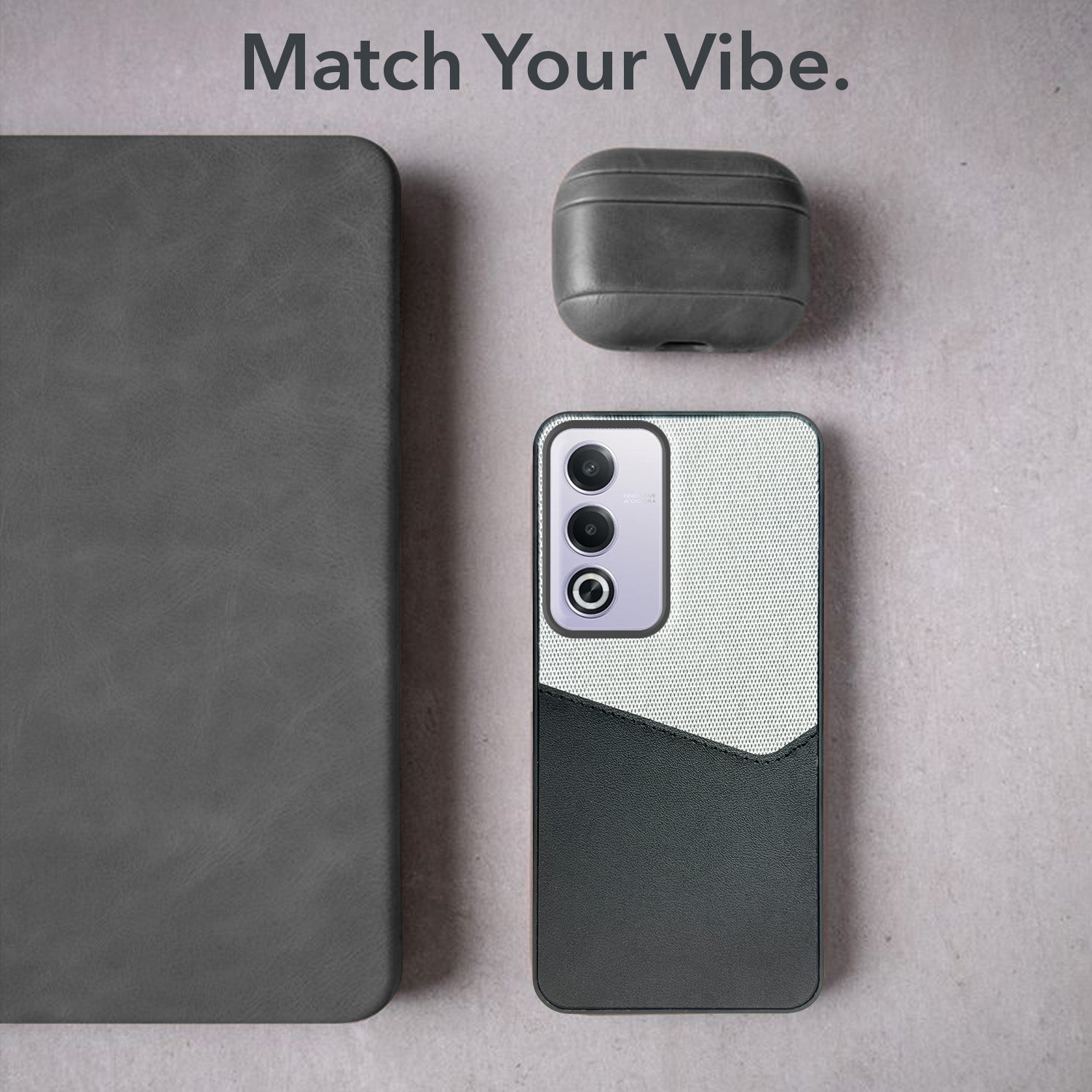 For Oppo A3 Pro 5G Back Cover Case (Dual PU Leather Stitch | Professional Minimalist | Soft and Flexible)