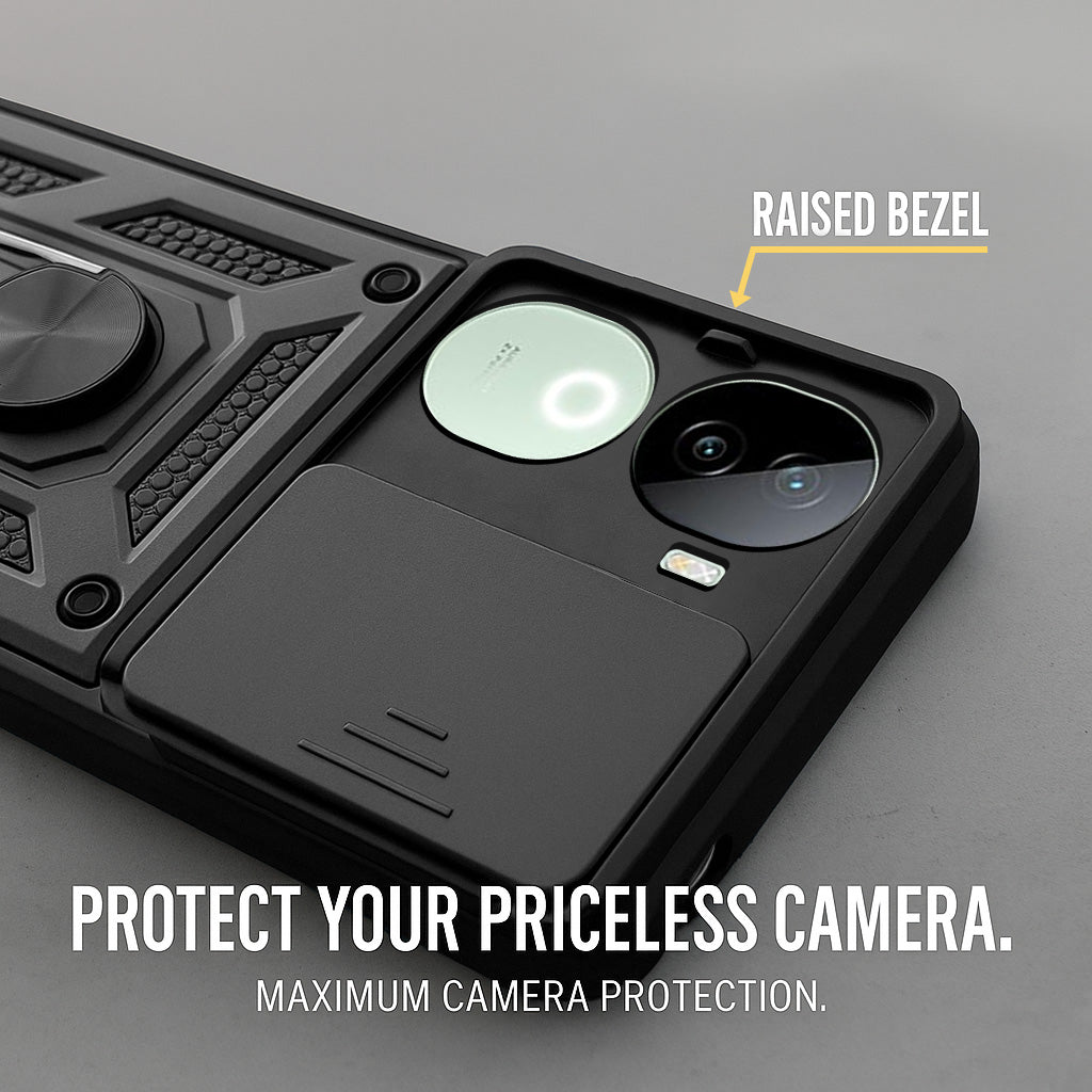 For Vivo iQOO Z9s Back Cover Case (Hybrid Dual Armor Polycarbonate)