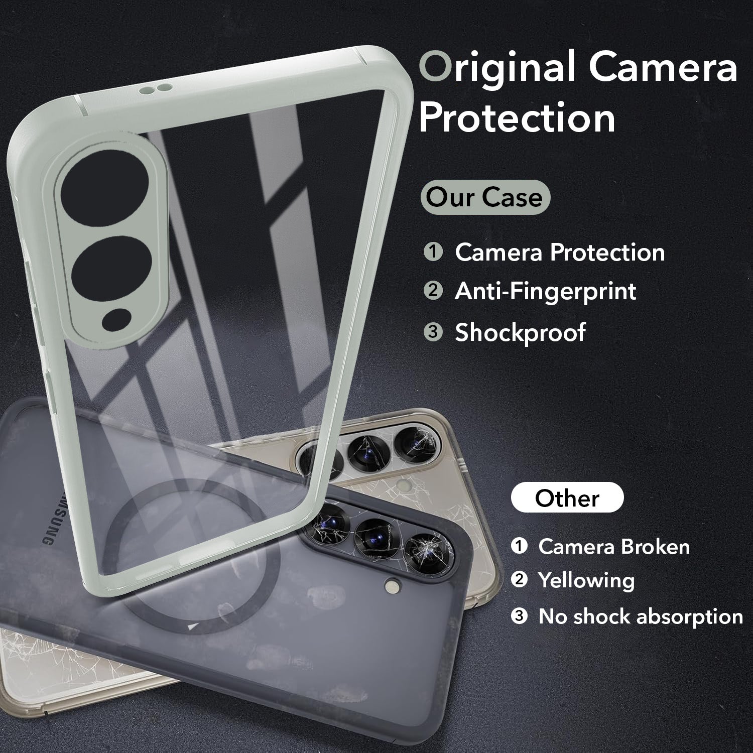 For Samsung Galaxy S25 Edge Back Cover Case Ultra-Hybrid (Lifetime Anti Yellow | Anti Scratch | Crystal Clear Shockproof)