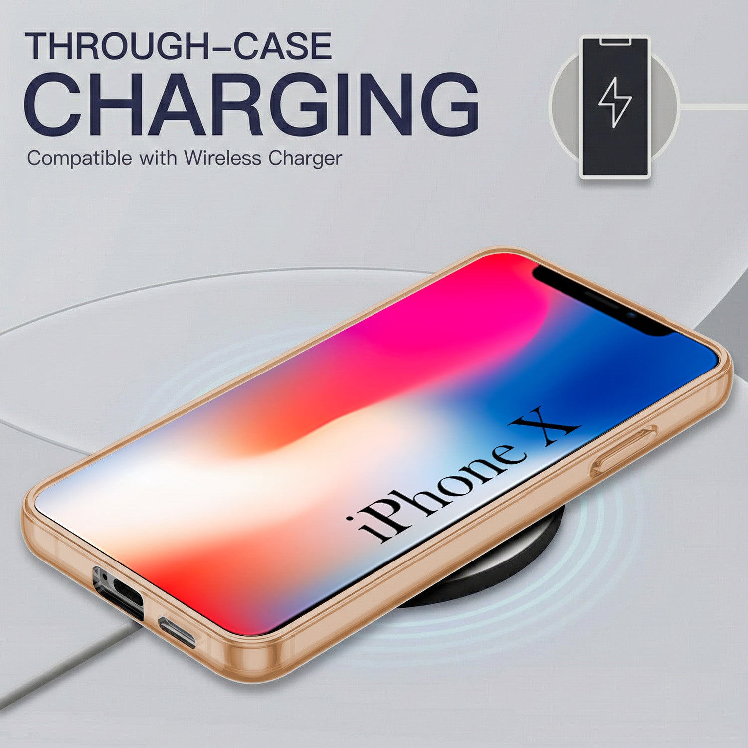 For Apple iPhone X Back Cover Case Silicone (Slim Paper Thin | Camera Protection Bump | Minimalist Professional | Soft Flexible)