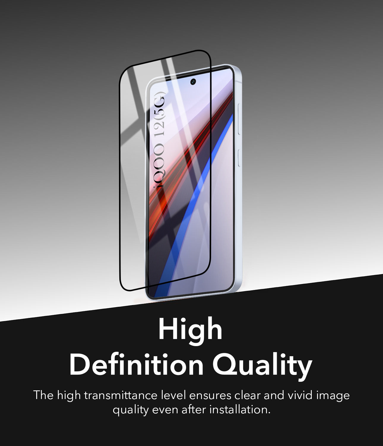 Tempered Glass For Vivo iQOO 12 Military-Grade Gorilla Screen Protector With Installation Kit | Shatterproof, Full Coverage, HD Clear, Scratch Resistant (Pack of 1)