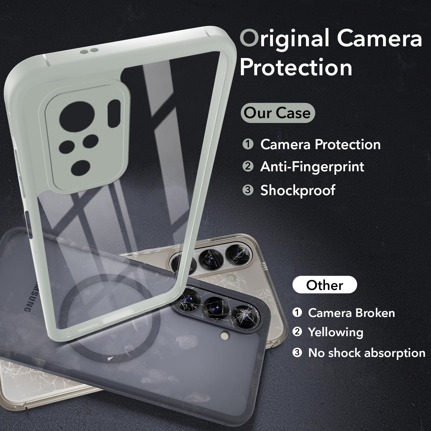 For Redmi Note 10 | Note 10S Back Cover Case Ultra-Hybrid (Lifetime Anti Yellow | Anti Scratch | Crystal Clear Shockproof)