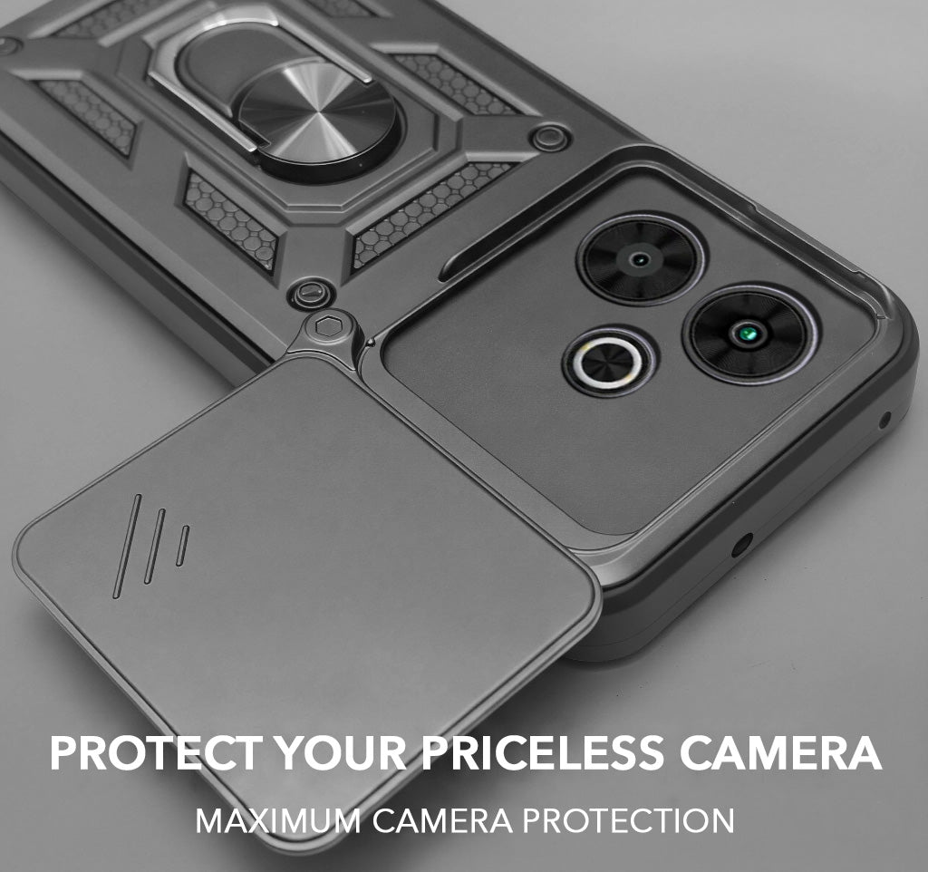 For Poco M6 Plus 5G Back Cover Case (Hybrid Dual Armor Polycarbonate)