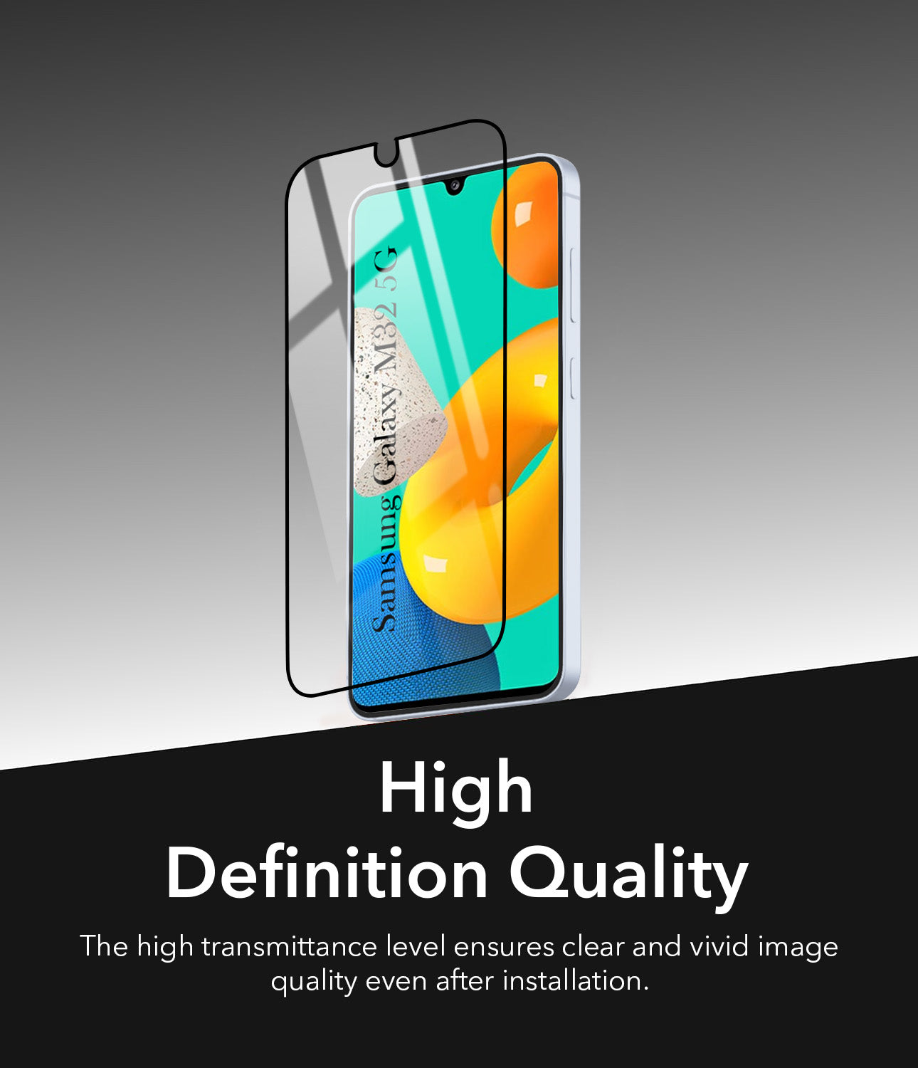 Tempered Glass For Samsung Galaxy M32 5G Military-Grade Gorilla Screen Protector With Installation Kit | Shatterproof, Full Coverage, HD Clear, Scratch Resistant (Pack of 1)