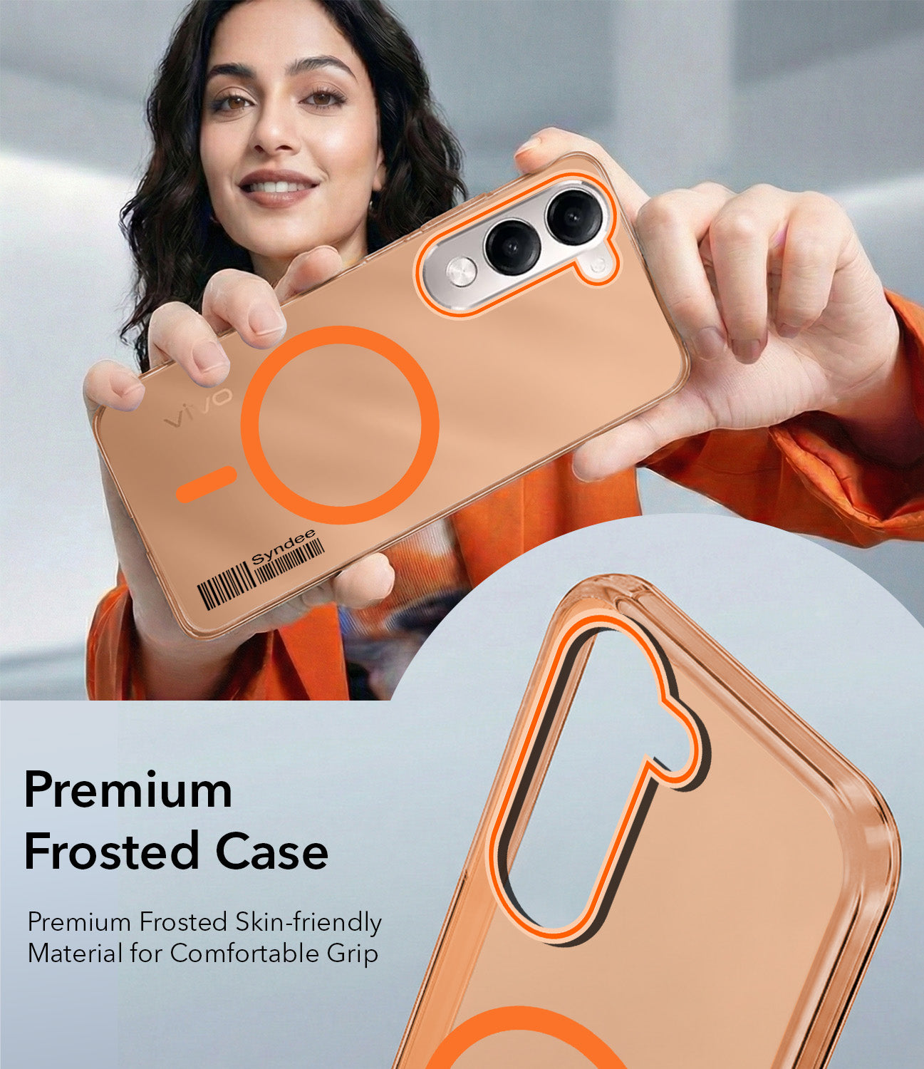 For Vivo Y19 | Vivo Y19e | Vivo T4 Lite Back Cover Case (Soft Touch | Camera Bump Protection | MagSafe Compatible | Matte Finish)