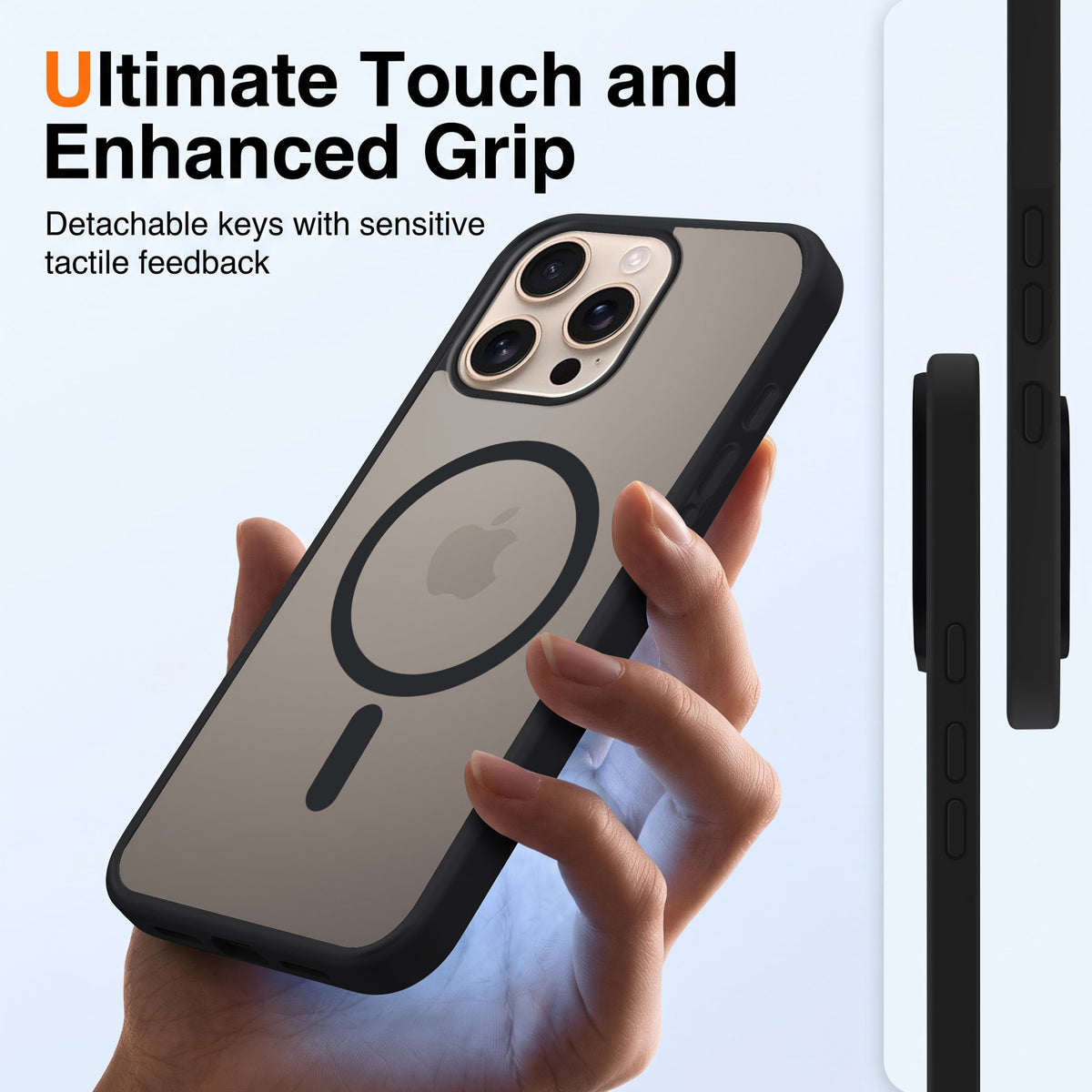 For Apple iPhone 16 Pro Matte Finish Back Case Cover (MagSafe Compatible | Translucent Soft Touch | Slim and Unbreakable)
