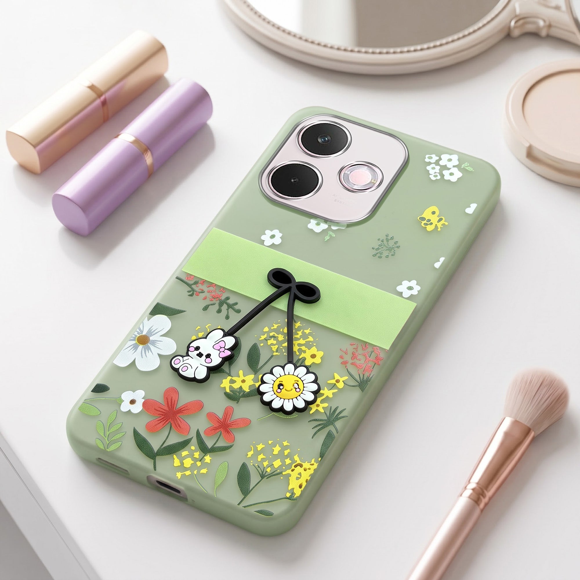 For Oppo A5 Pro Back Cover Case (3D Cute Cartoons | Hard Back Side Soft | Matte Premium Finish | HD Printing)