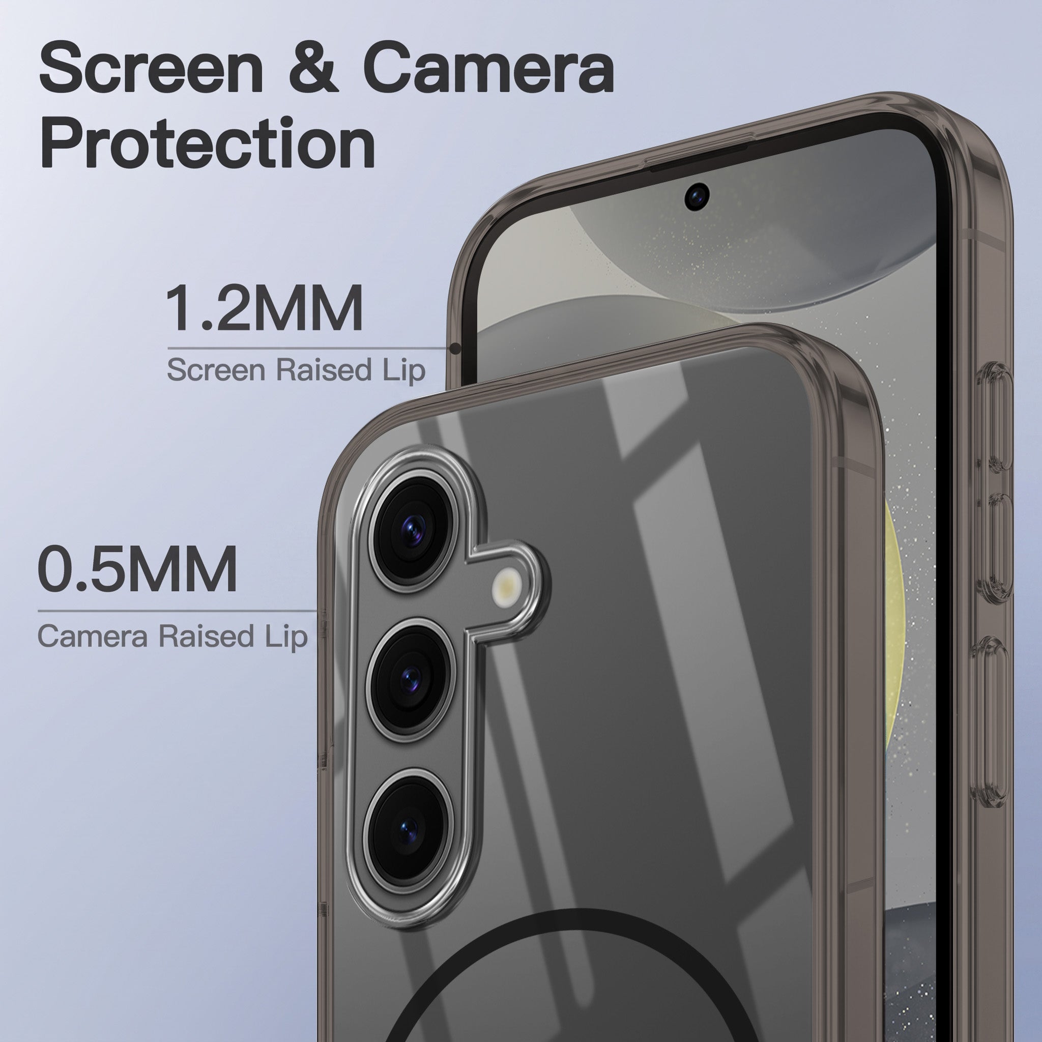 For Samsung Galaxy S24 Back Case Cover Crystal Anti Yellow (Unbreakable PC | MagSafe Wireless Charging Support |Camera Protection Bump)