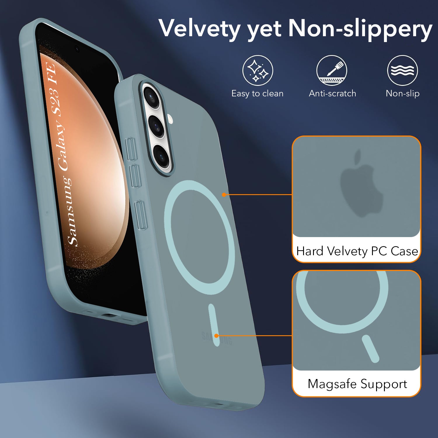 For Samsung Galaxy S23 FE 5G Back Cover Case (Frosted Matte Feel | MagSafe Compatible Wireless Charging | Polycarbonate Material)
