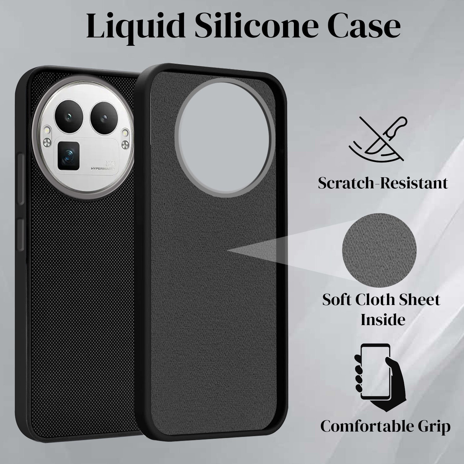 For Realme GT 8 Pro Rubberised Back Cover Case (Textured Grip Design | Micro-Fiber Cloth Inside | Slim and Light Weight | Soft Touch and Feel)