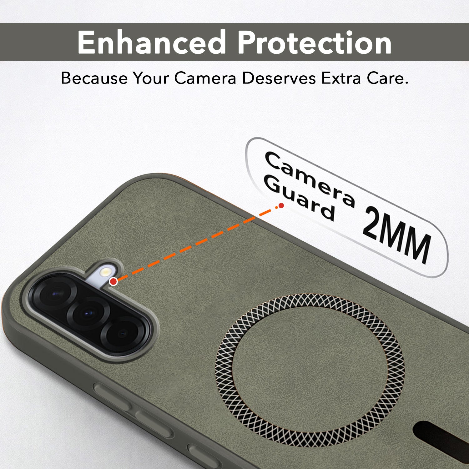 For Samsung Galaxy A36 5G Back Cover Case Leather Finish (MagSafe Compatible Wireless Charging | Soft Touch | Camera Bump Protection)