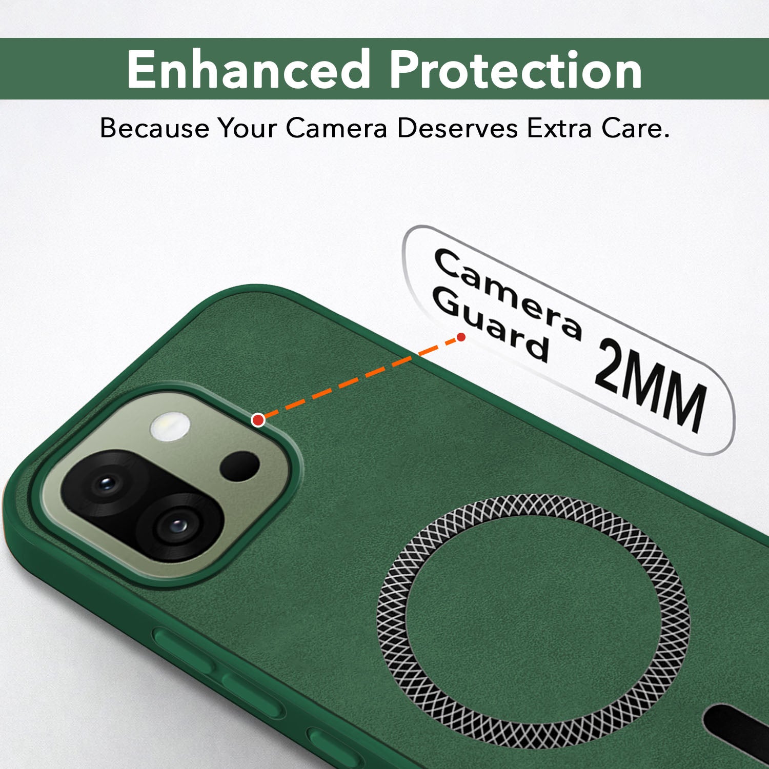 For OnePlus 13S Back Cover Case Leather Finish (MagSafe Compatible Wireless Charging | Soft Touch | Camera Bump Protection)