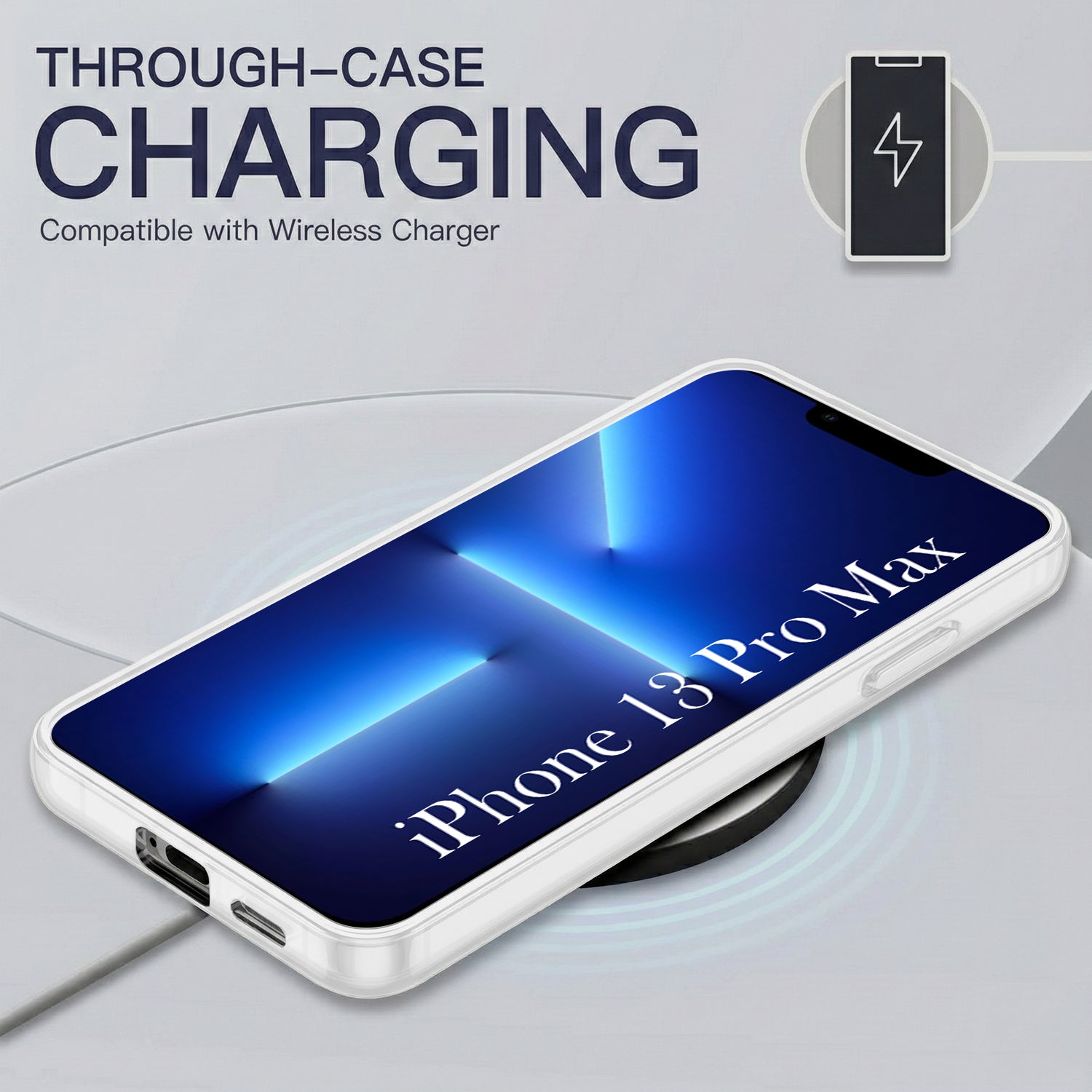 For Apple iPhone 13 Pro Max Back Cover Case Silicone (Slim Paper Thin | Camera Protection Bump | Minimalist Professional | Soft Flexible)