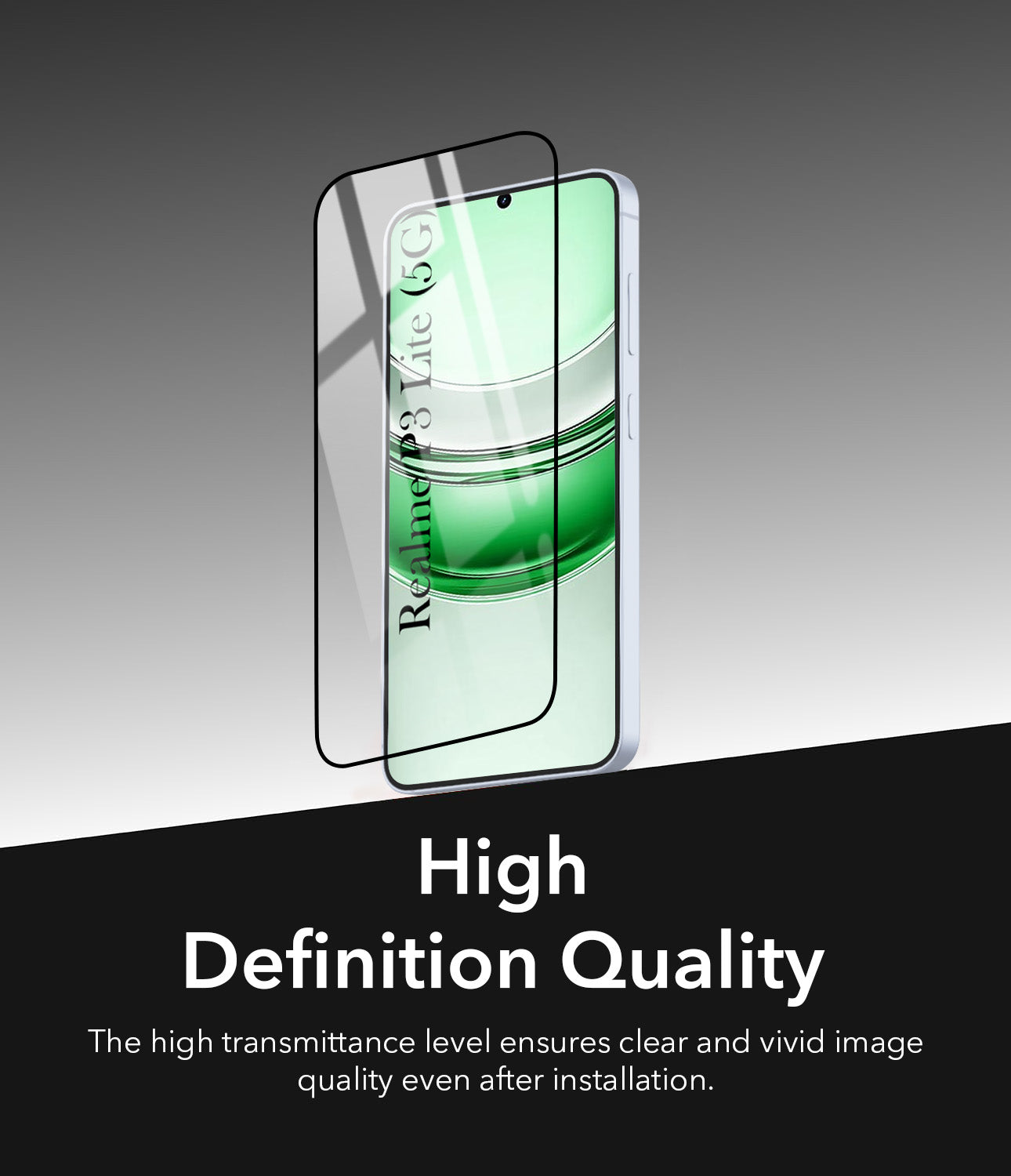 Tempered Glass For Realme P3 lite Military-Grade Gorilla Screen Protector (Shatterproof HD Clarity | Oleophobic Coating | 3D Precision Cut) (Pack of 1)