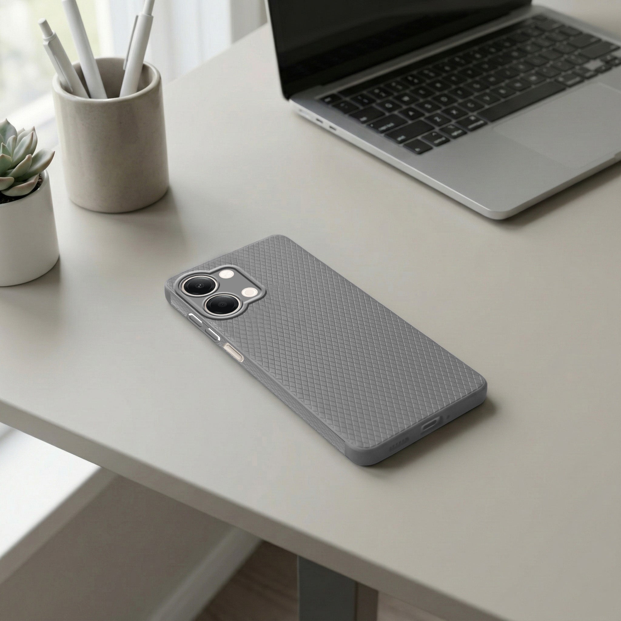 For Vivo Y05 (4G) | Vivo T5 Lite (5G) Back Cover Case Liquid Silicone (Camera Protection | Side Grip Texture | Soft and Flexible)